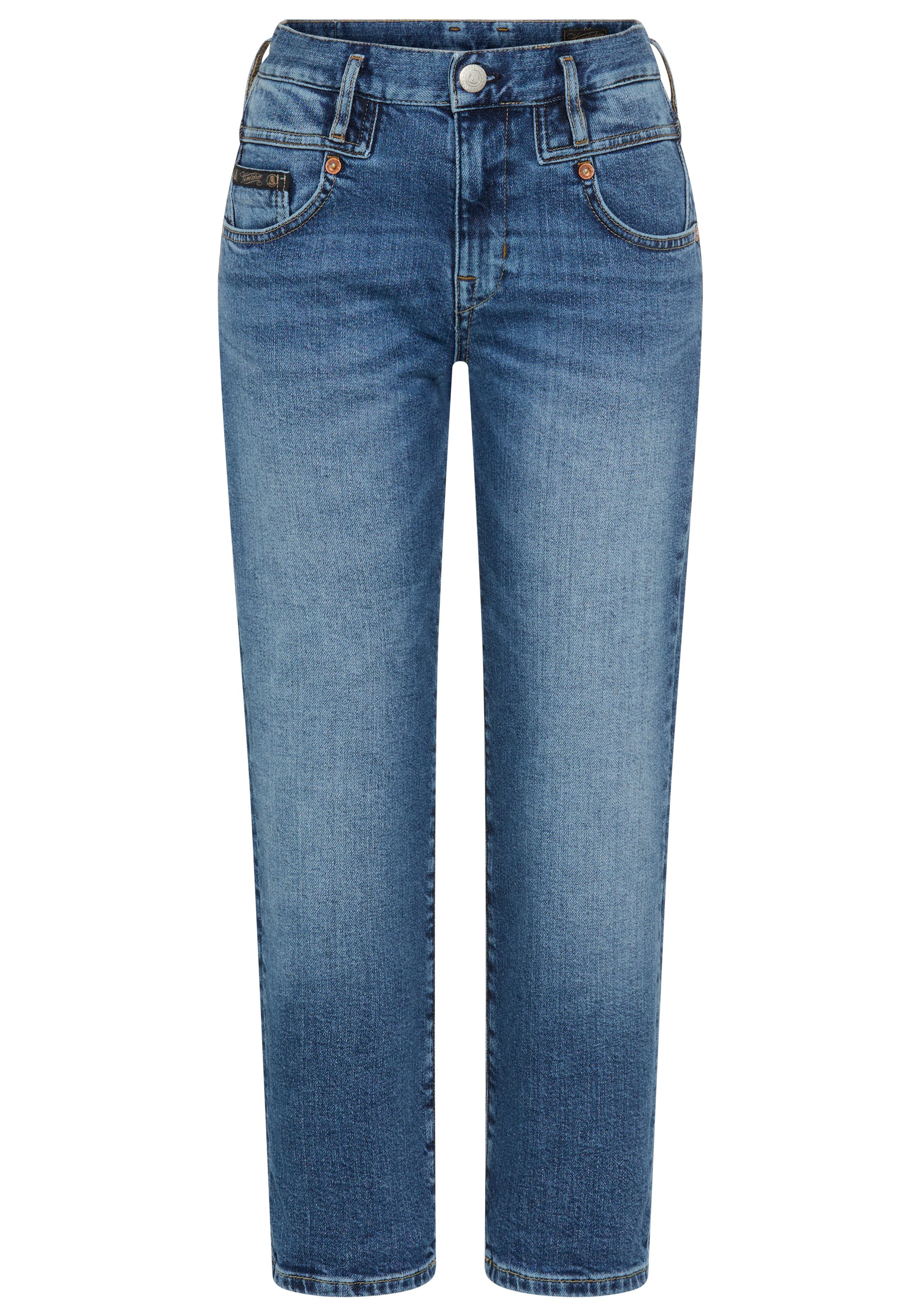 Herrlicher 5-Pocket-Jeans Breezy Cropped Denim Straight Fit