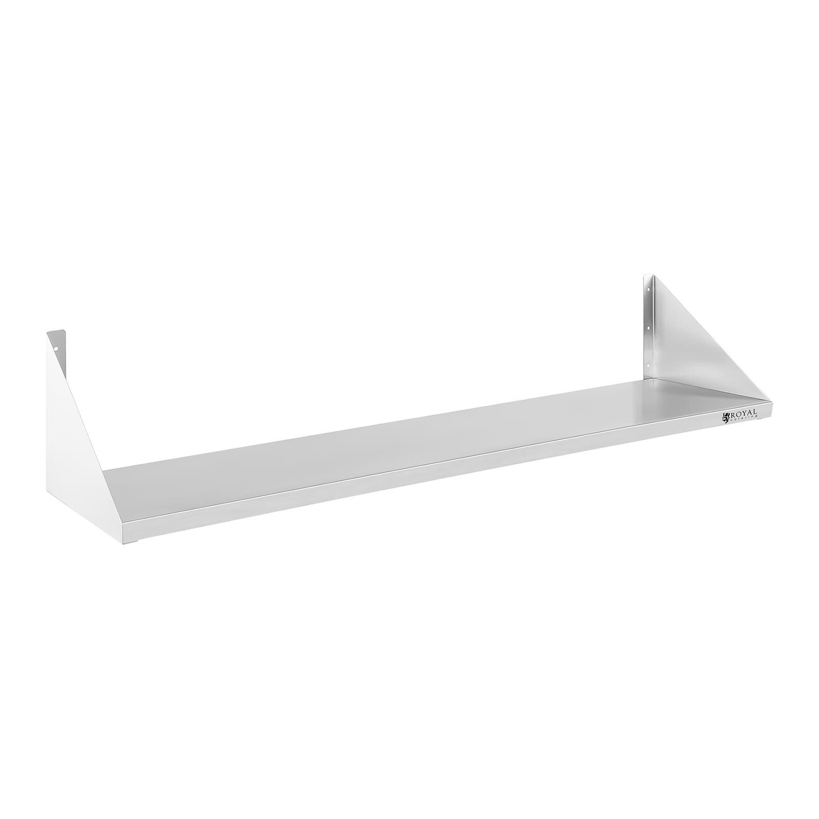 Royal Catering Hängeregal 120 x 30 cm Gastro Wandbord Wandregal Edelstahl Tellerbord, verschiedene Größen