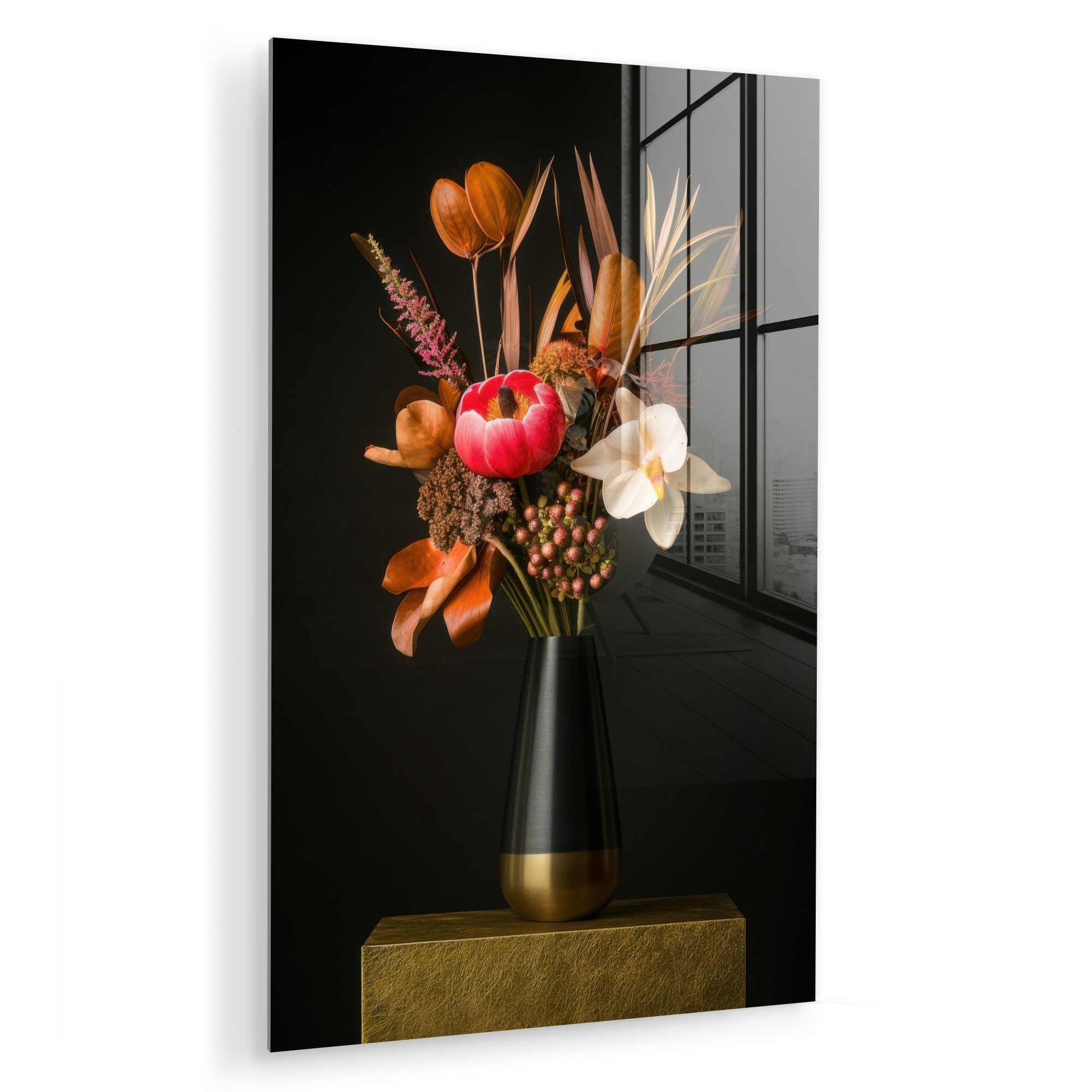 MuchoWow Acrylglasbild Blumenstrauß - Orange - günstig online kaufen