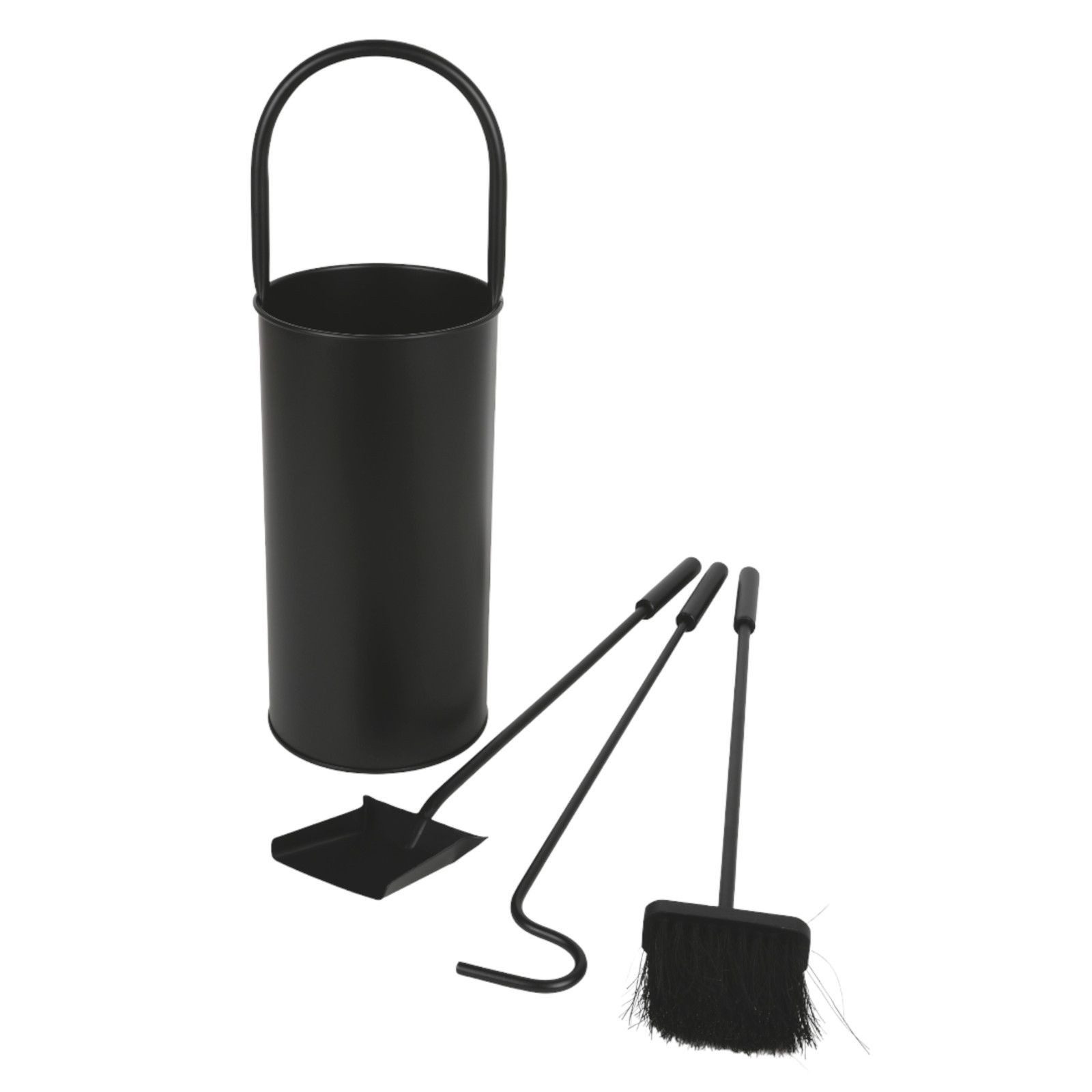 BURI Kamingarnitur Kaminbesteck Set schwarz Kaminzubehör Kaminwerkzeug Ofenbesteck