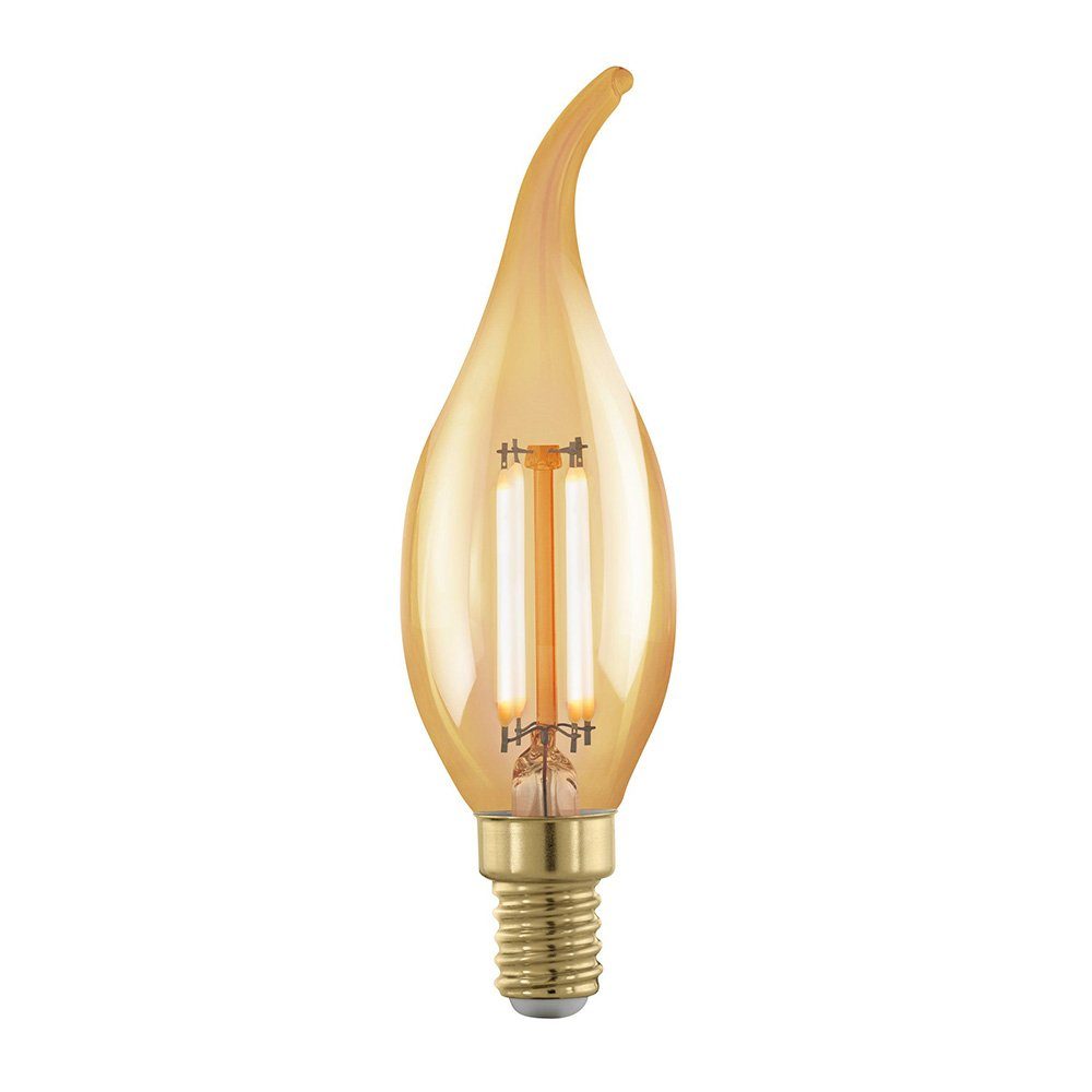 LED-Leuchtmittel Eglo LED Filament Leuchtmittel Windstoßkerze 4W = 30W E14 Gold 320lm