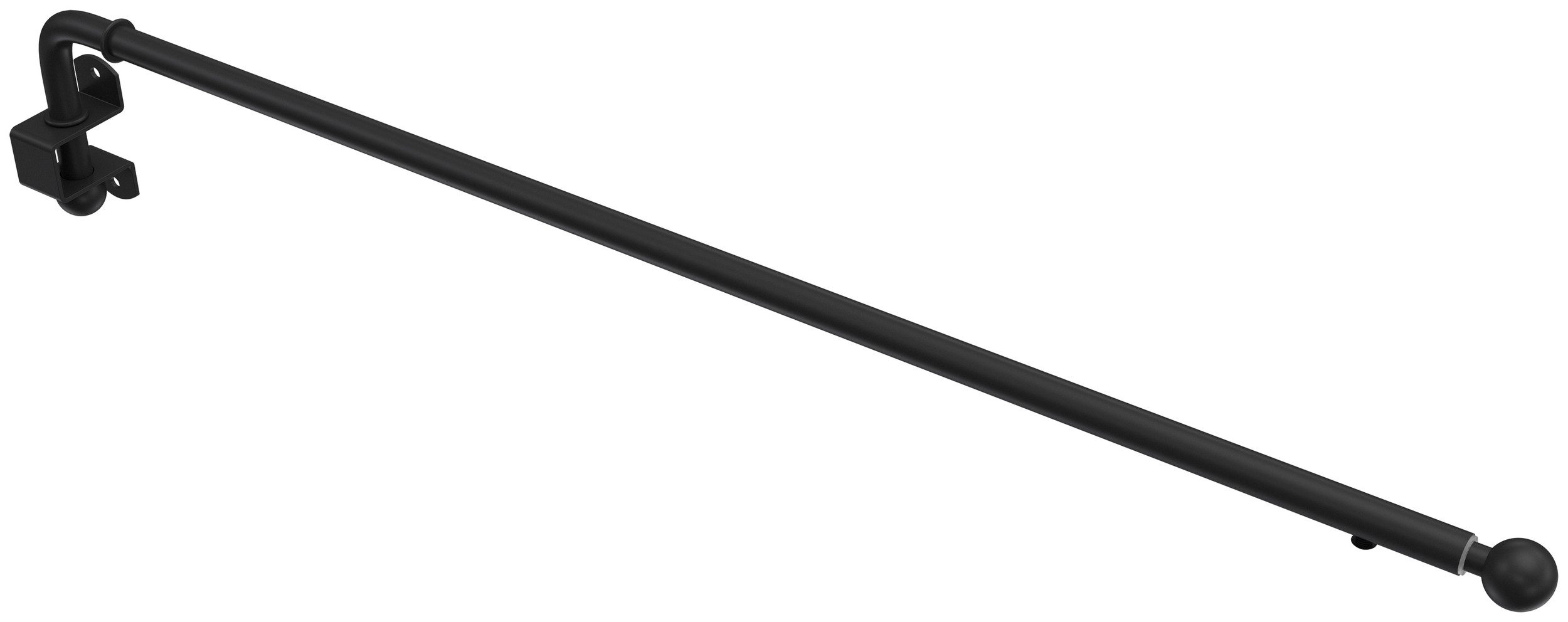 INTERDECO Schwenkstange Cassina, ausziehbar, Wandmontage, Metall, Schwarz, günstig online kaufen