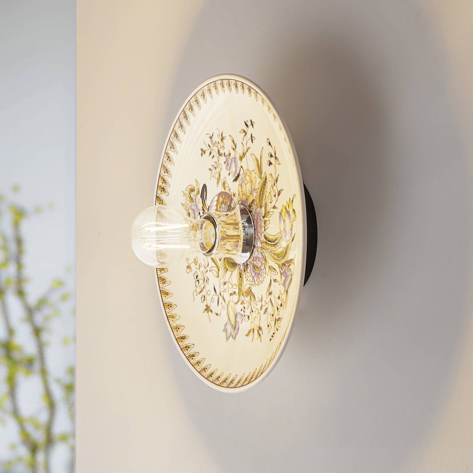 Lucande Wandleuchte Faelira, Keramik IP20, 1 x 15 W LED