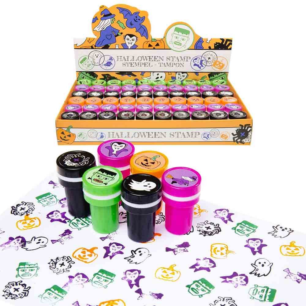 LG-Imports Kinder Stempel Halloween Motive - 60x im Display Stempelkissen (60-tlg)