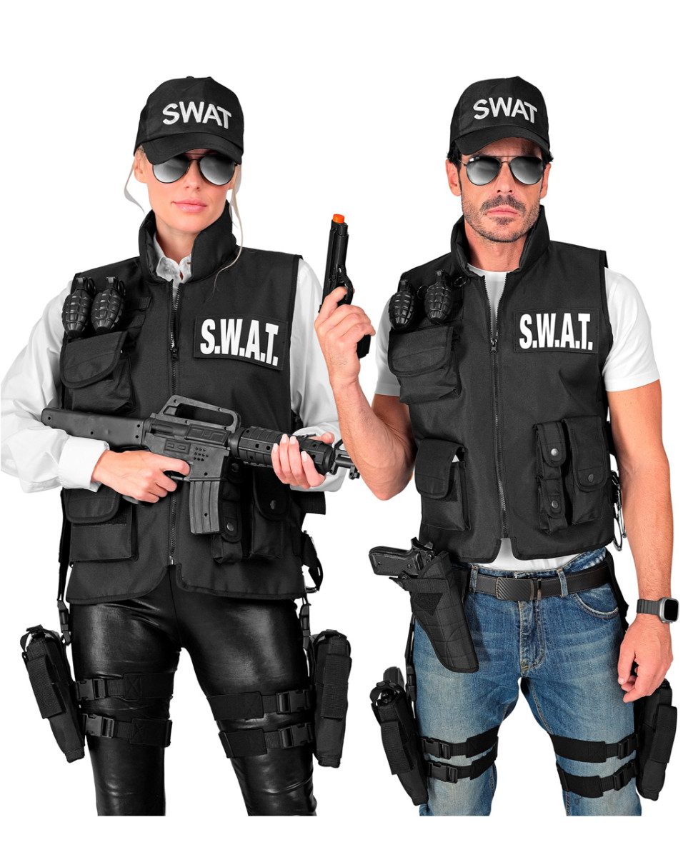 Horror-Shop Blaster FBI Oberschenkelholster als Polizei Kostümzubehör
