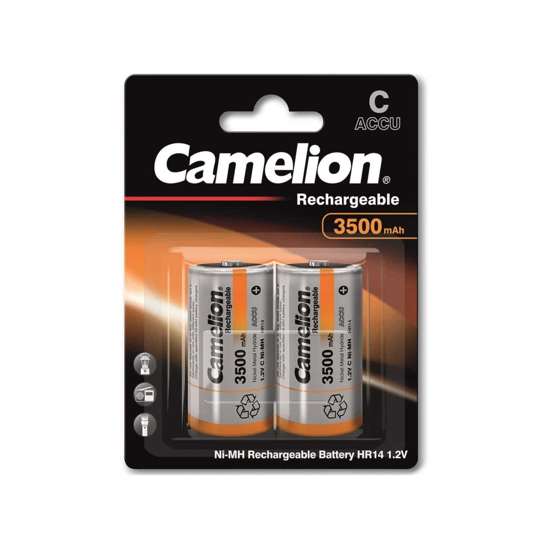 Camelion CAMELION NiMH-Baby-Akku 3500 mAh, 2 Stück Akku-Set