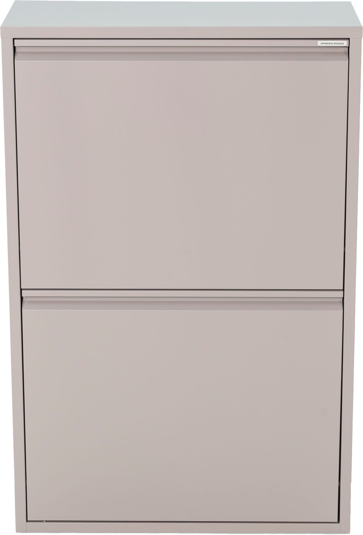 Spinder Design Mülltrennsystem GIGI 4, Stahl-Abfalltrennsystem mit 4x 18,5-Liter-Inneneimern