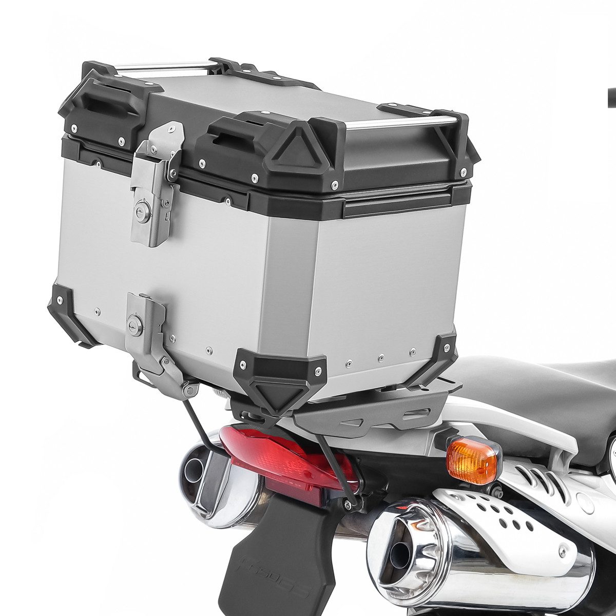 Bagtecs Topcase Set Alu Topcase + Gepäckbrücke passend für BMW F 650 GS / Dakar 04-07