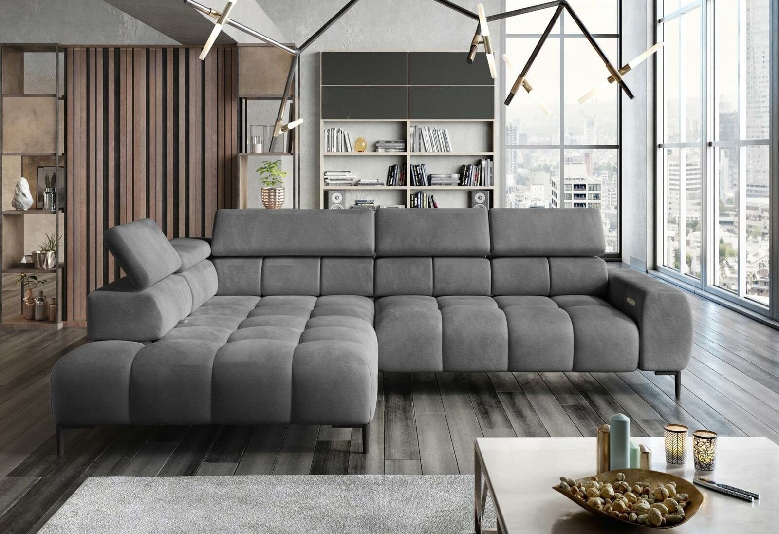 JVmoebel Ecksofa »Wohnlandschaft Ecksofa L-Form Textil Couch Sofa Neu«,  Made in Europe