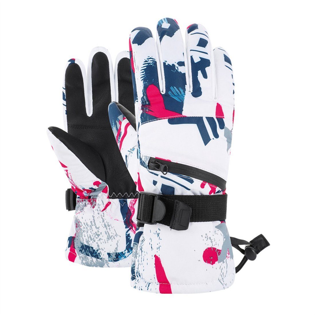DÖRÖY Skihandschuhe Winter-Skihandschuhe für Erwachsene, verdickte warme Handschuhe,unisex B