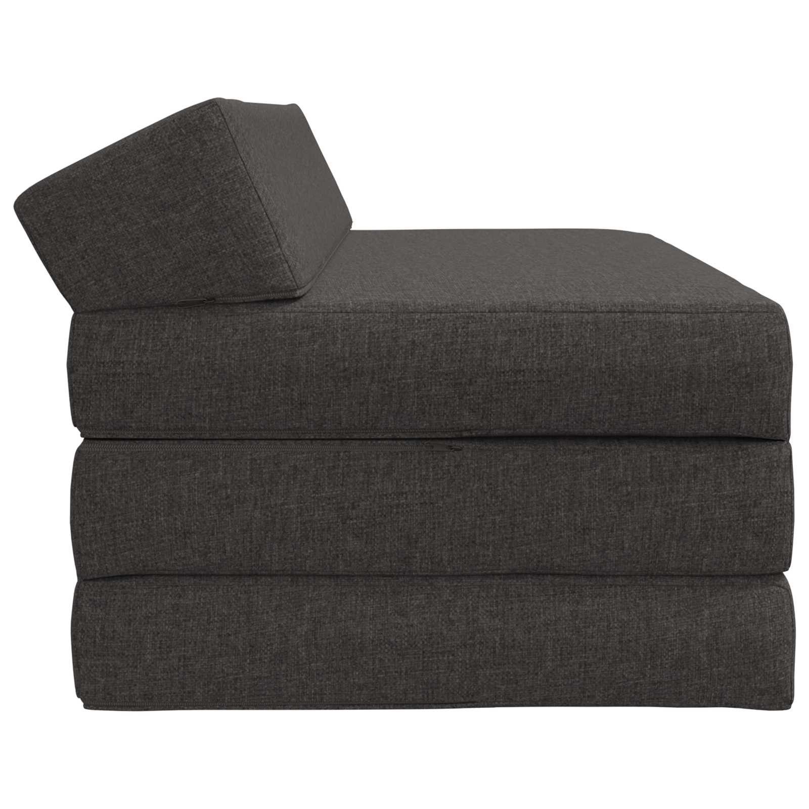 vidaXL Bett Klappsofa Bett Dunkelgrau 120 x 60 x 49 cm Stoff (1-tlg)