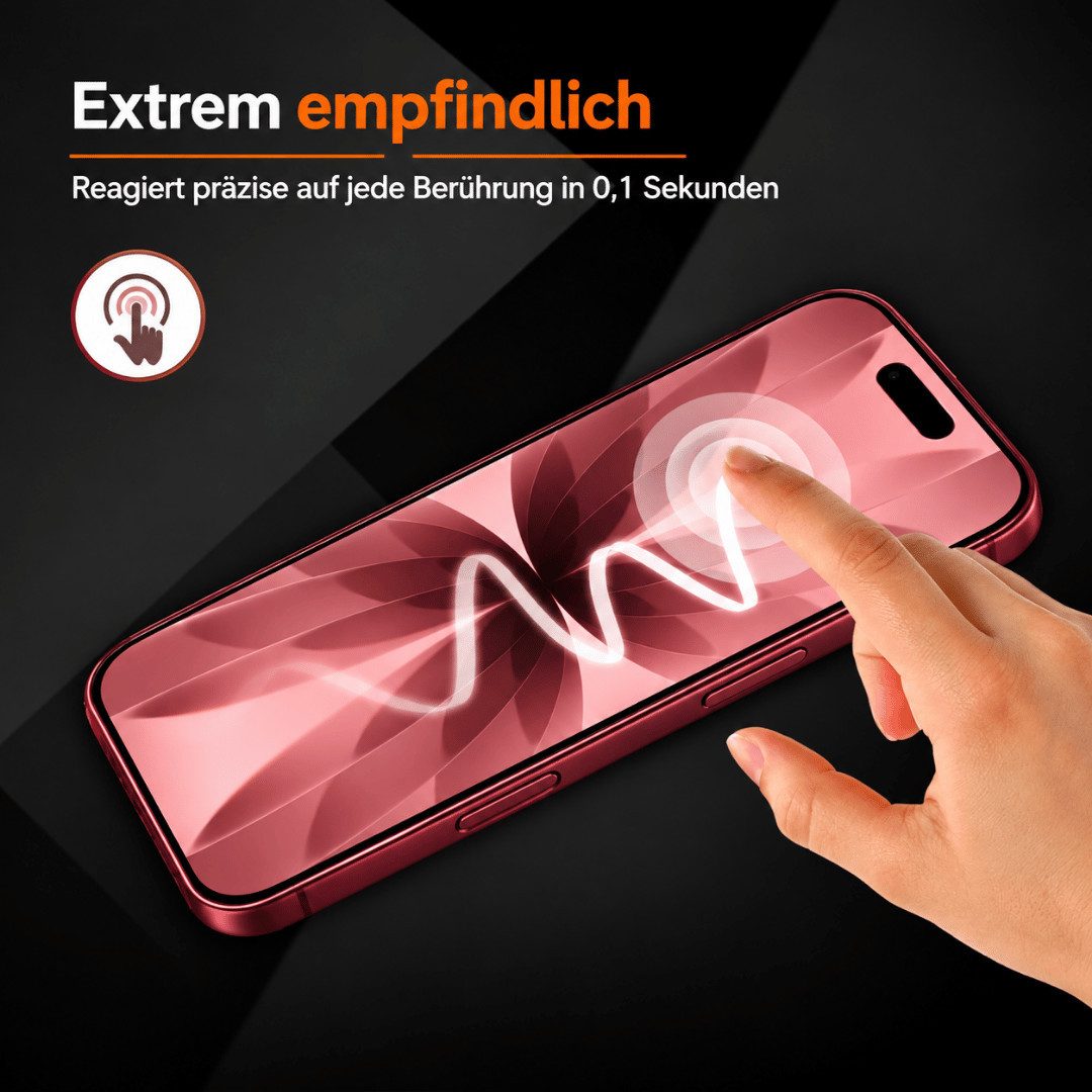 SmartUP Displayschutzglas 2x Schutzglas für Apple iPhone 18 Pro Display Kamera Panzerfolie Full für Apple iPhone 18 Pro, 4 Stück, Rundumschutz, passgenaue Verar – Bild 4 von 5