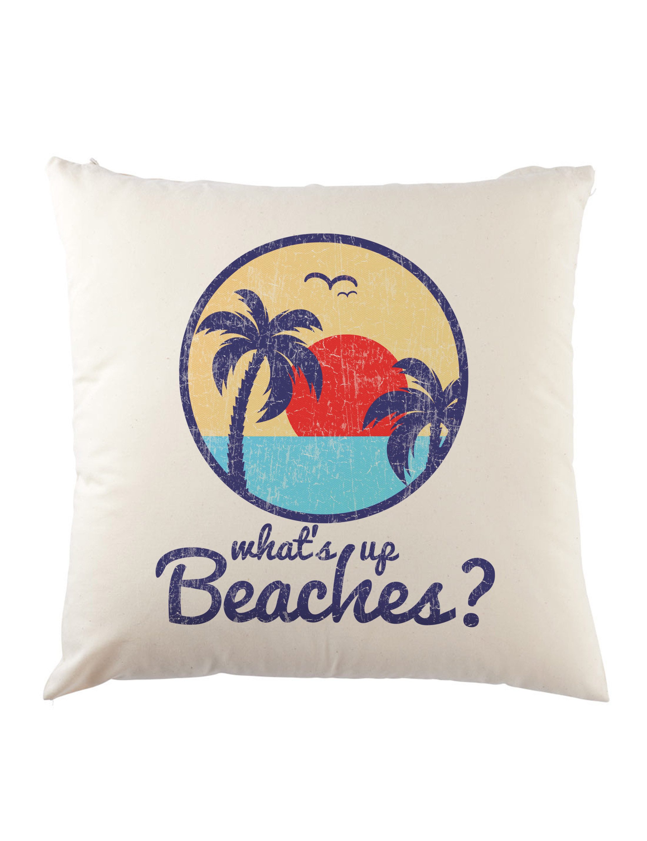 Dekokissen What's Up Beaches II Dekokissen Surfer Surfen Surfing Sea Meer Strand