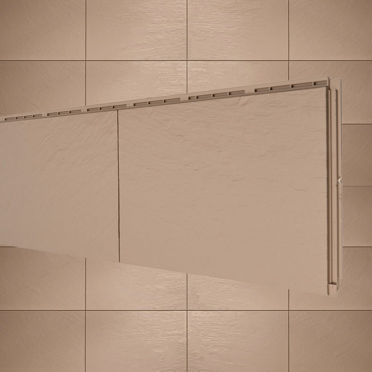 ZF Zierer Verkleidungspaneel Zierer Struktur SS1 Fassadenplatte 111,5 x 36cm 9 St. 3,4qm beigegrau, BxL: 35,9x111,5 cm, 0,38 qm, (Karton mit 9 Platten, 3,60 qm) problemlose Montage, Putzoptik