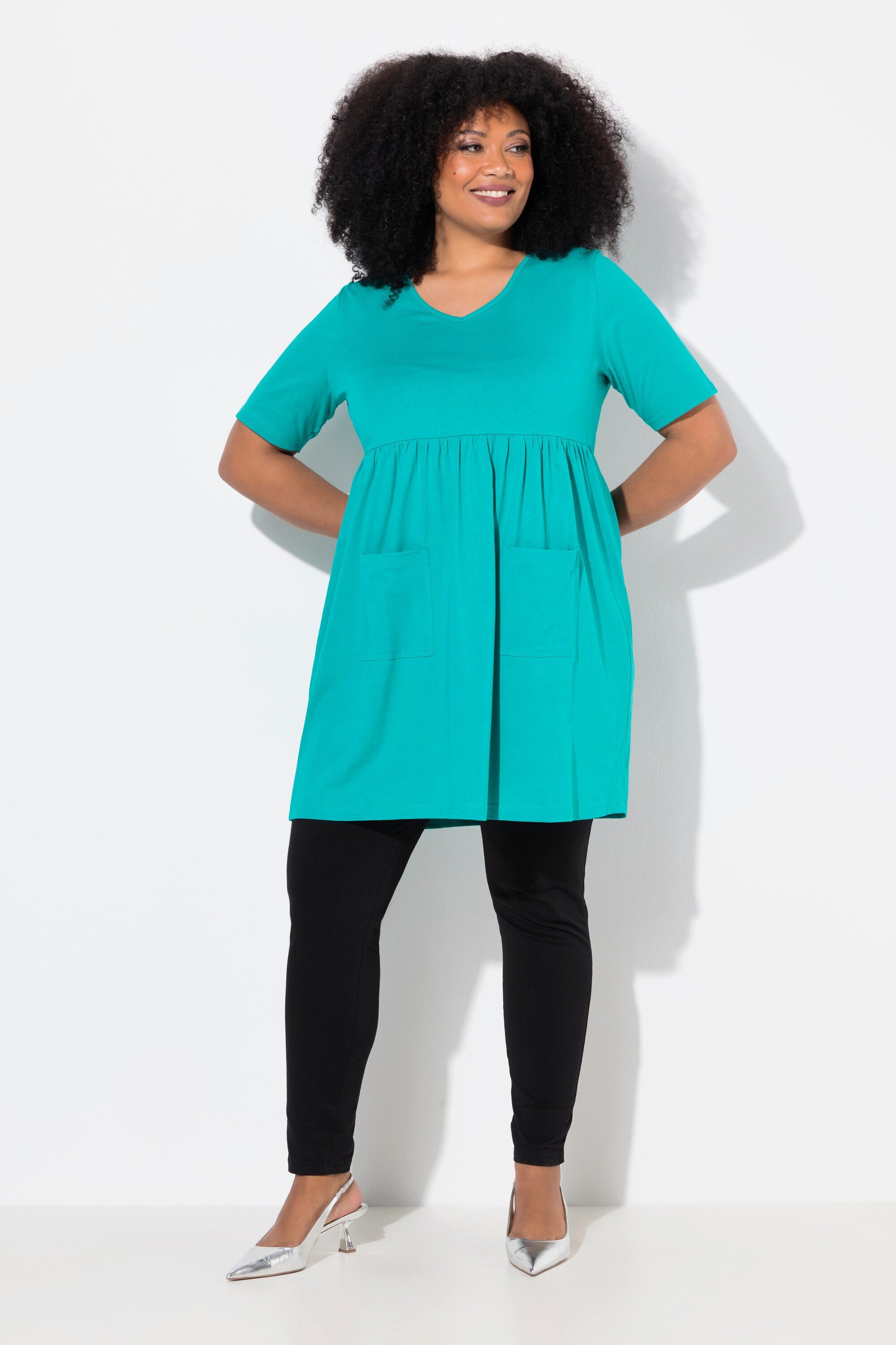 Ulla Popken Longshirt Longshirt Empirenaht A-Linie günstig online kaufen