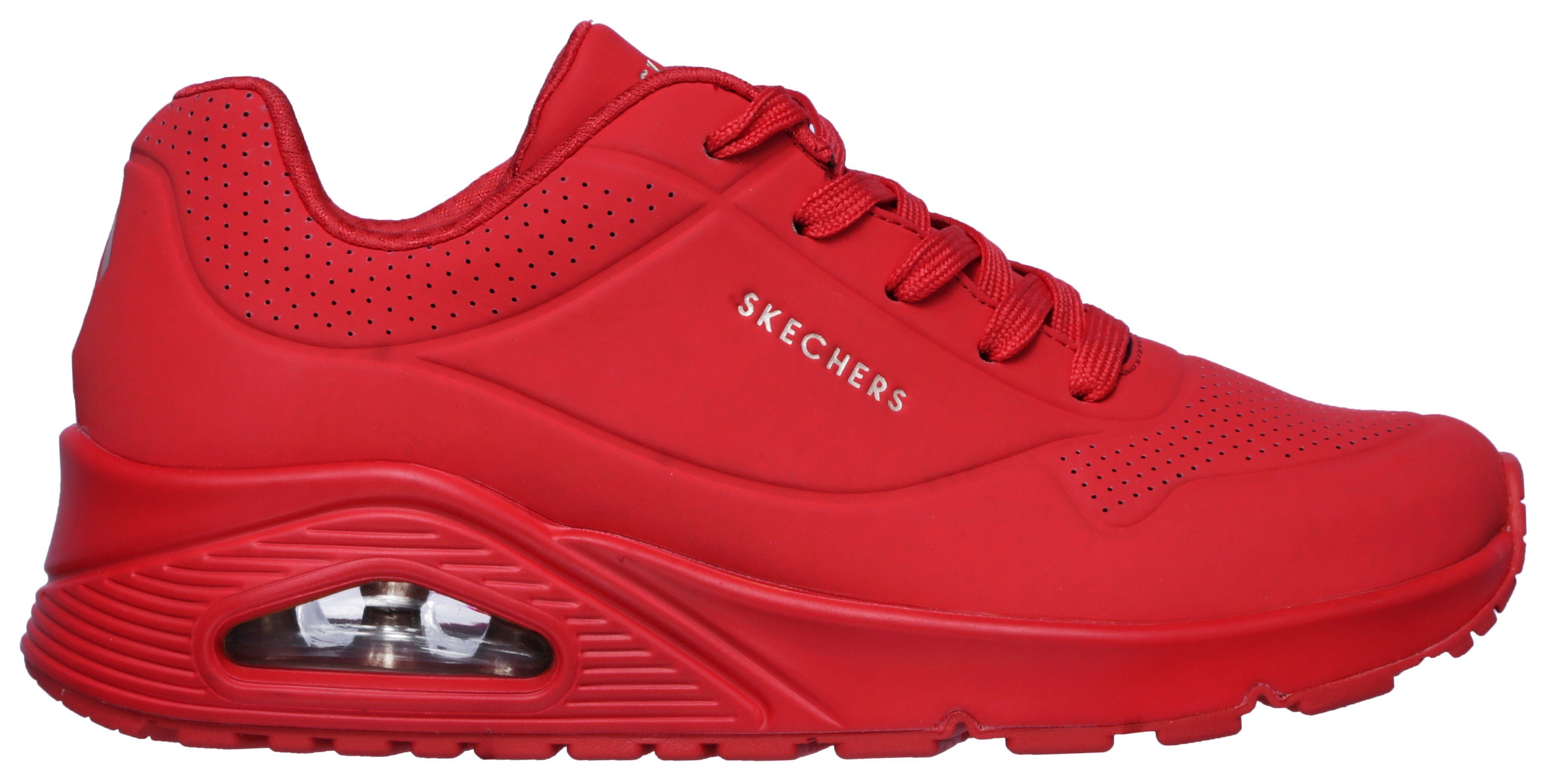 Skechers AIR mit UNO rot ON Innensohle weich gepolsterte STAND Wedgesneaker