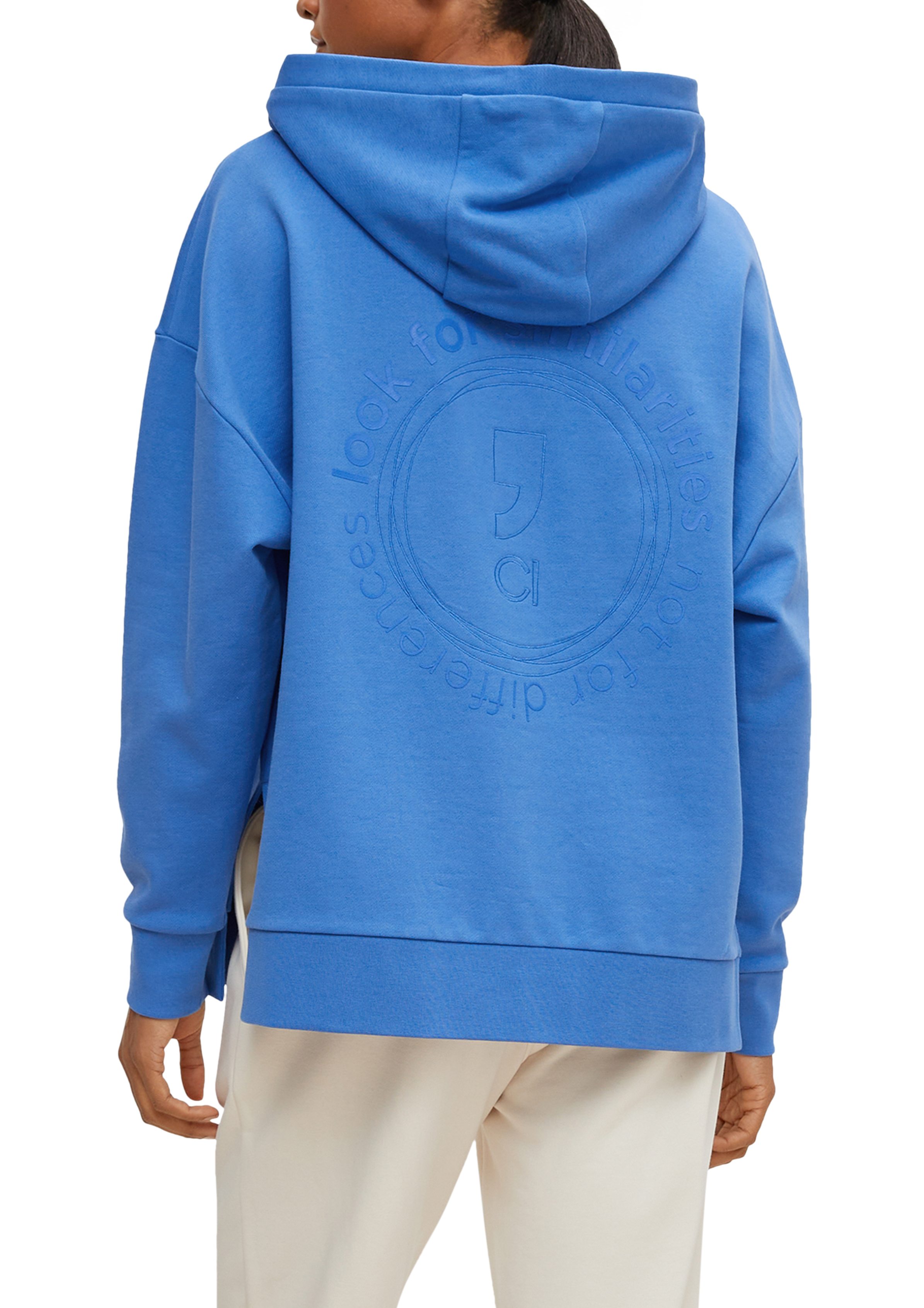 casual Sweatshirt Sweatshirt comma mit Rückenprint identity