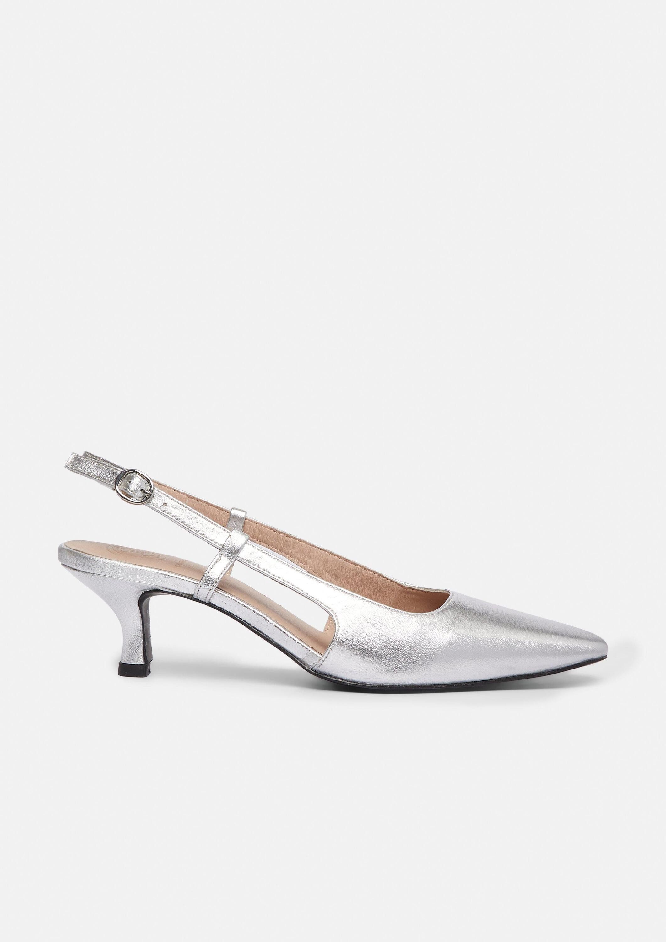 comma Pumps Sling-Pumps aus Glattleder Pumps günstig online kaufen