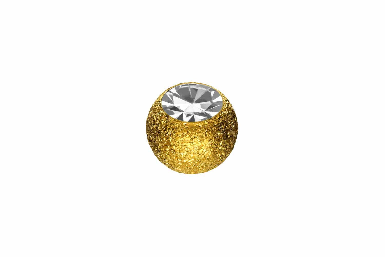 PIERCINGLINE Piercing-Set Chirurgenstahl Schraubkugel DIAMANTOPTIK + KRISTALL (Schraub-Aufsätze, 1-tlg)