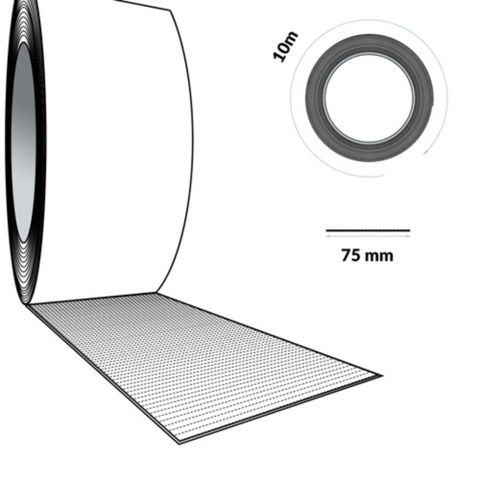 DQ-PP Nageldichtband DQ-PP BUTYLBAND, 90m (9x10m), 75-300mm, Dachdeckerband Selbstklebendes