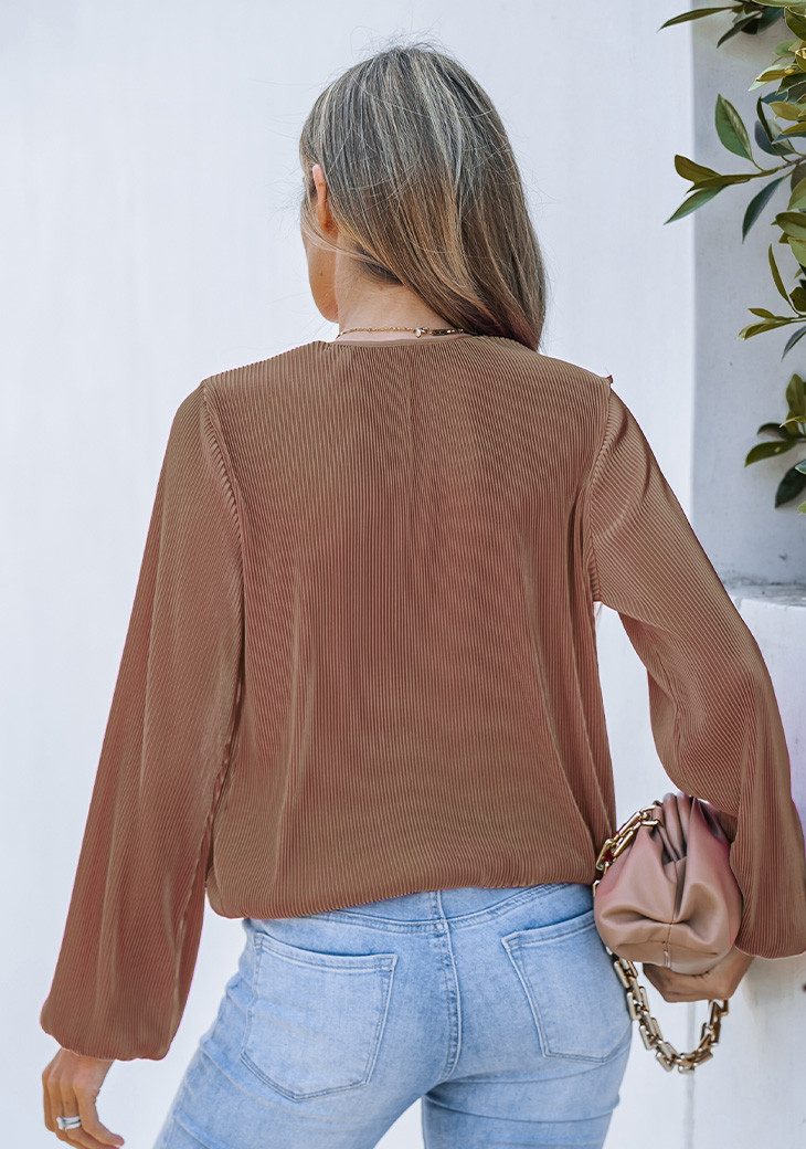 Cupshe Blusentop Umwicklungsbluse mit Falten günstig online kaufen