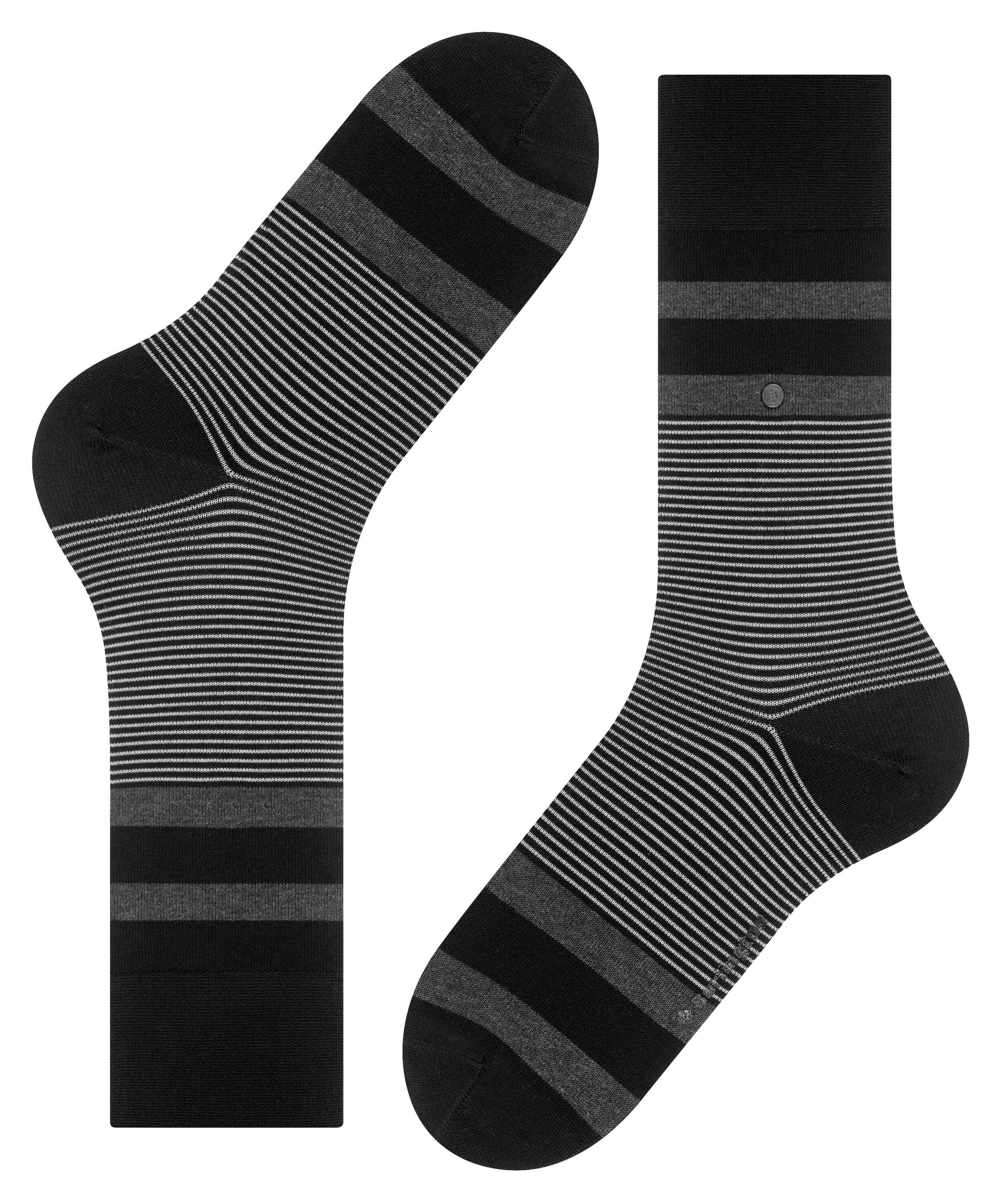 (3000) Stripe Socken (1-Paar) Burlington black Black