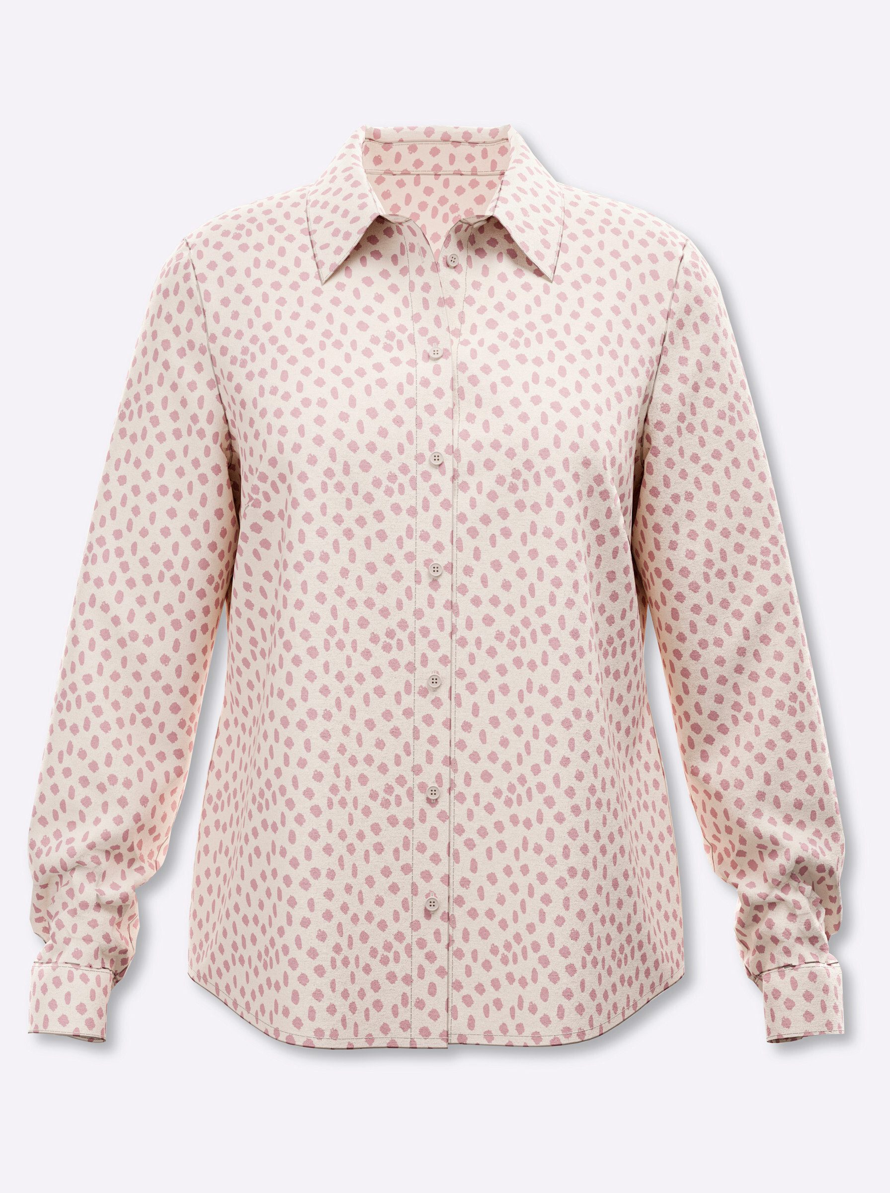 Klassische Bluse Druckbluse Langarm