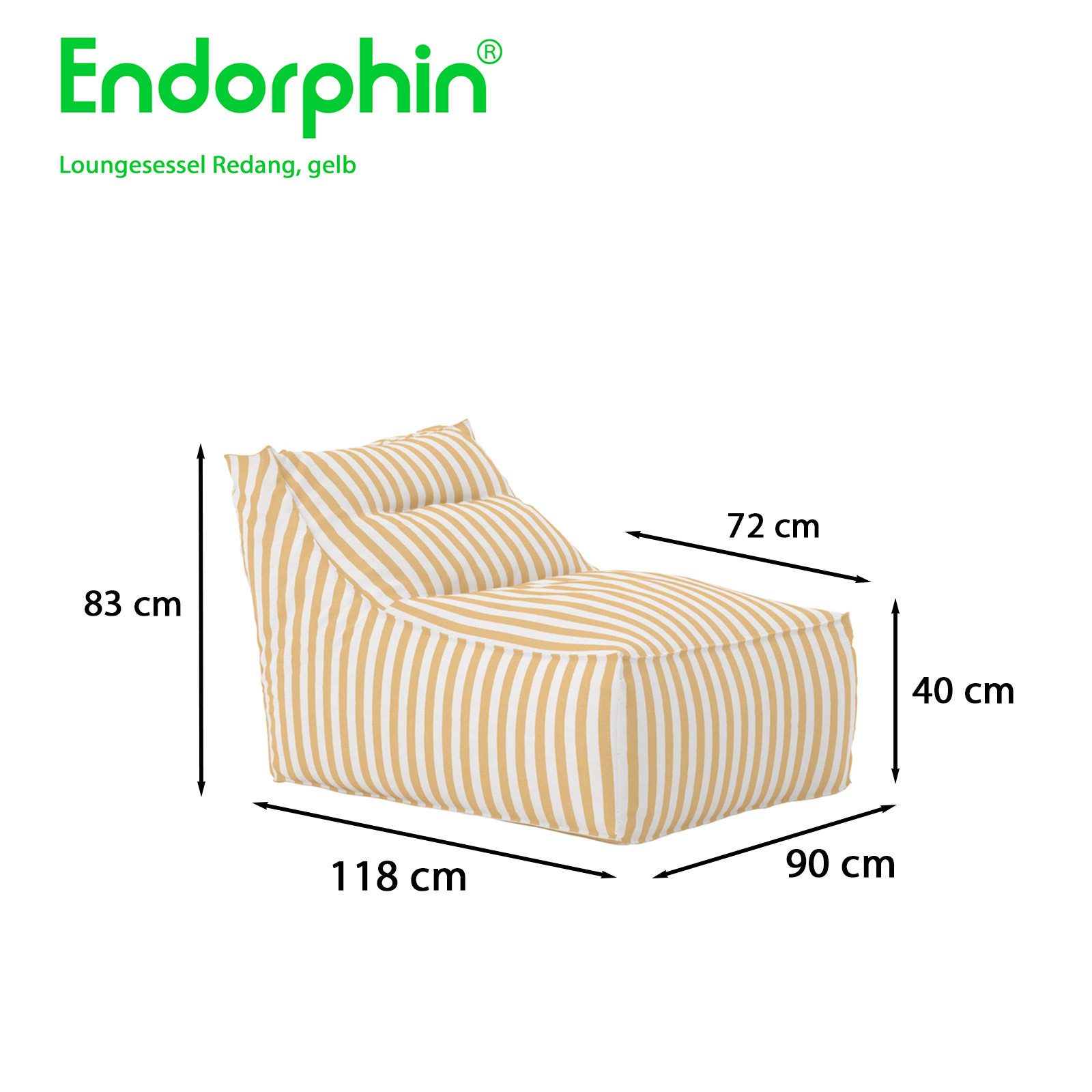 Endorphin Loungesessel Loungesessel Redang Gelb, Gartenmöbel, Indoor Outdoor Möbel
