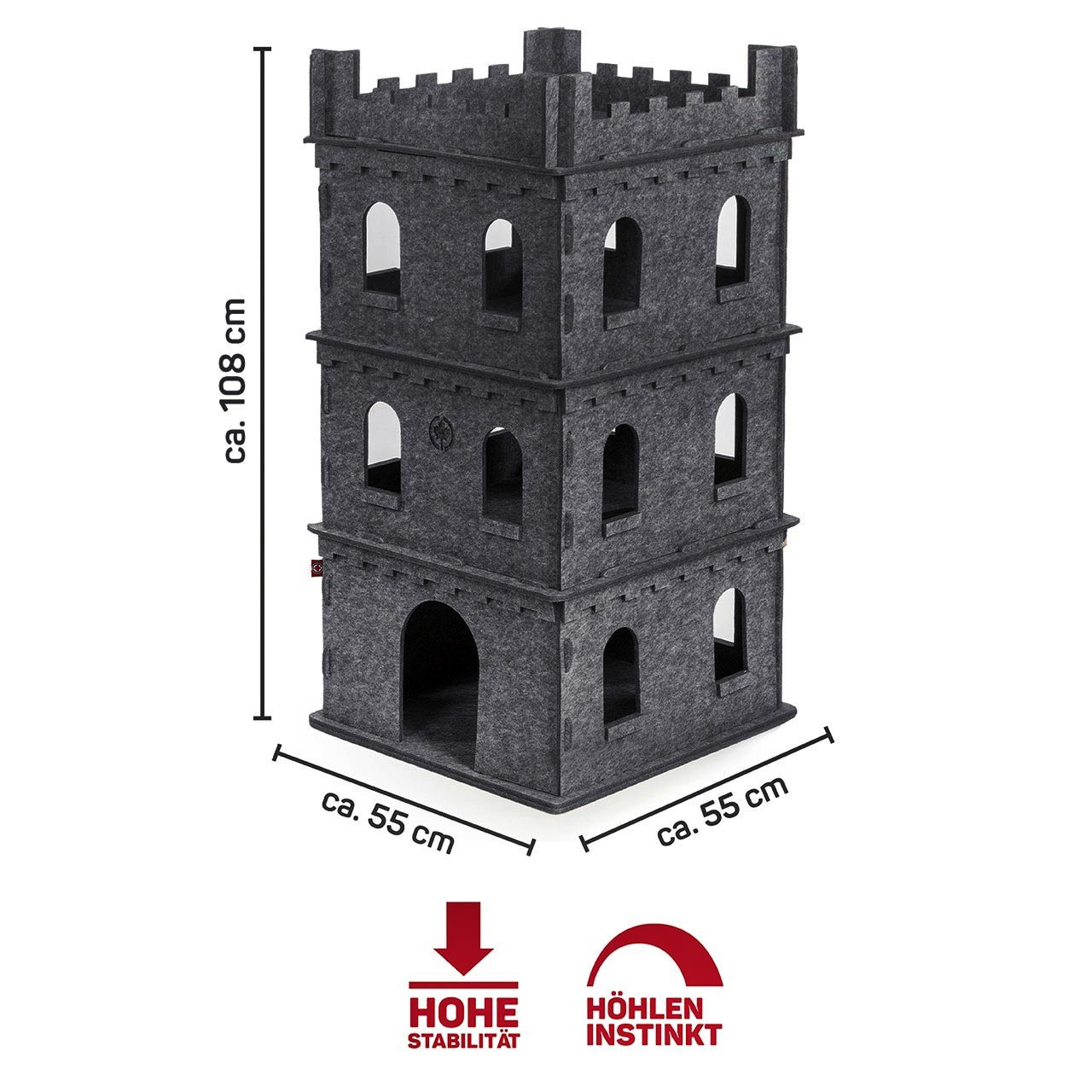 Canadian Cat Company Tierhaus Premium Katzenburg Filz "Felty Fort" Katzenha günstig online kaufen