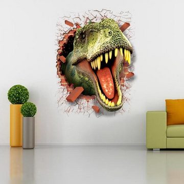 CreateHome Wandtattoo Dinosaurier (50 x 70 cm), selbstklebend, rückstandslos abziehbar, hohe Klebkraft, einfache Montage
