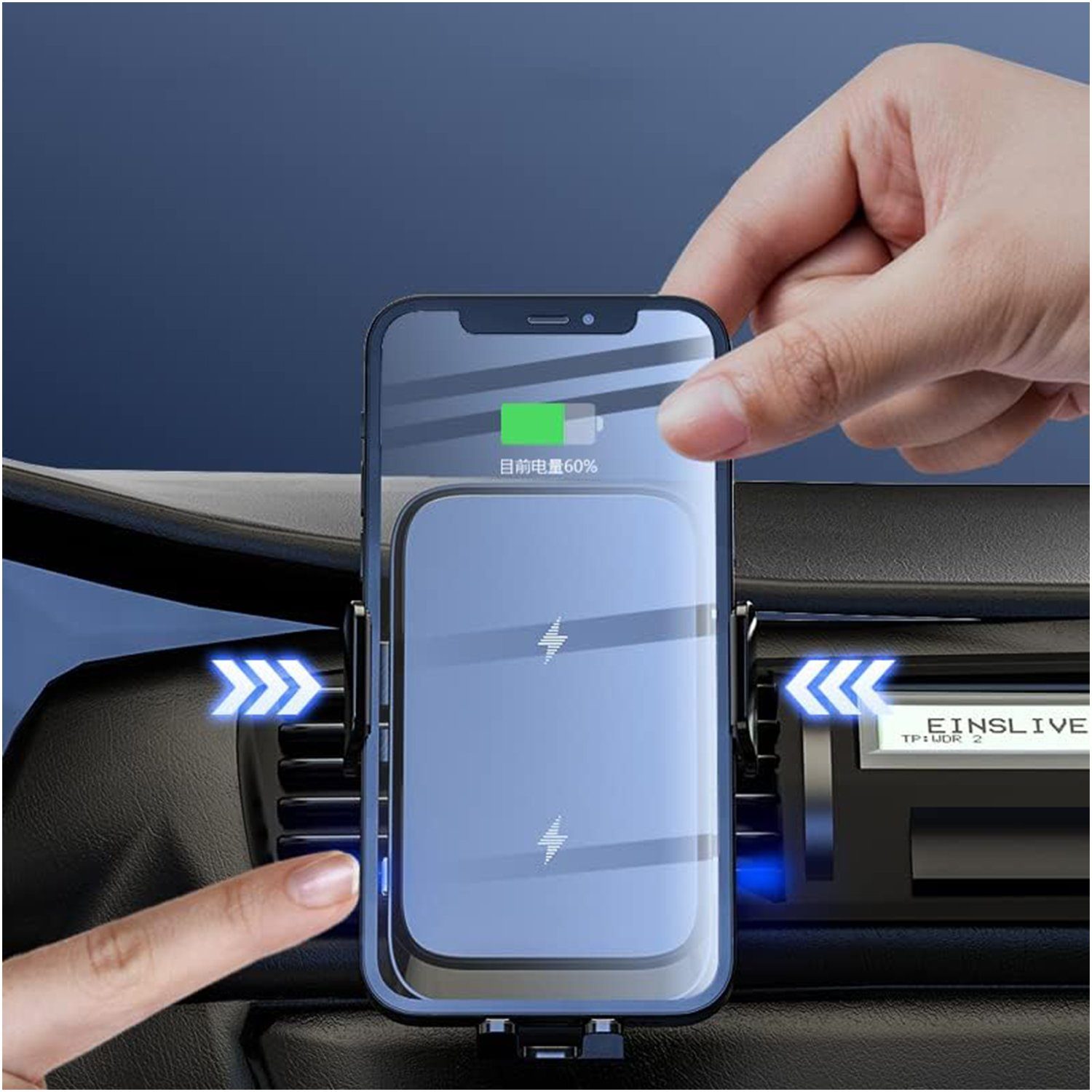 15W KFZ Autohalterung mit Ladefunktion für iPhone 15, 14, 13, 12 - MagSafe  Ladegerät Auto Handyhalterung