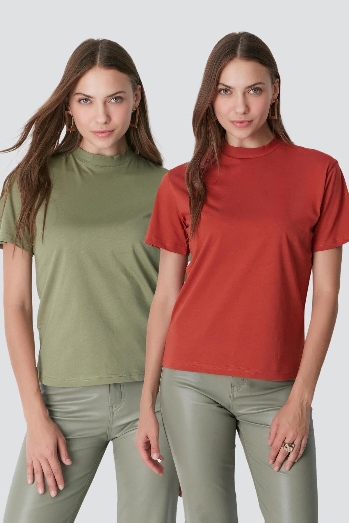 Schlafanzug Kurzarm Basic T-Shirt Set
