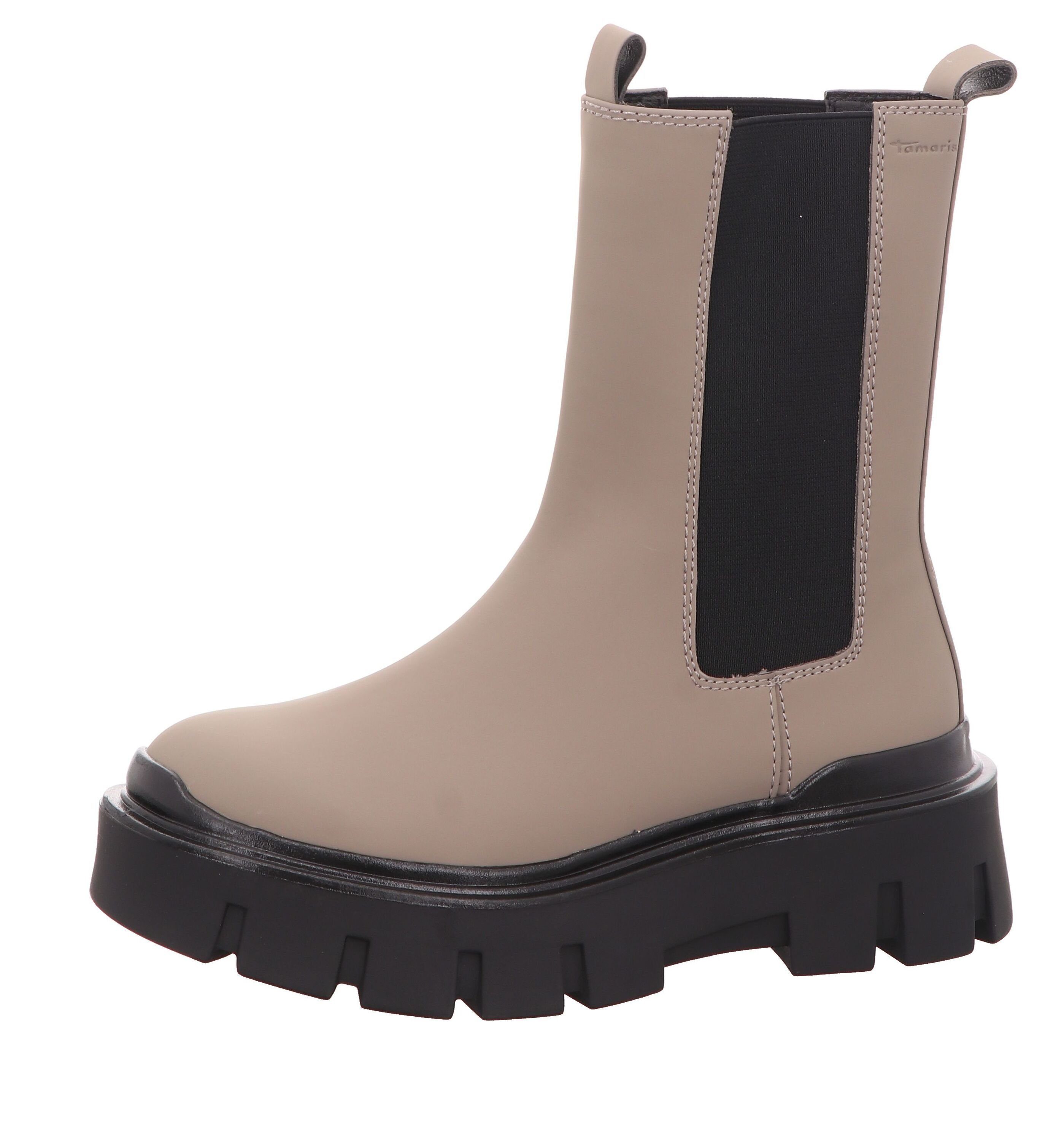 Tamaris Bikerboots taupe markanter Sohle (2-tlg) mit