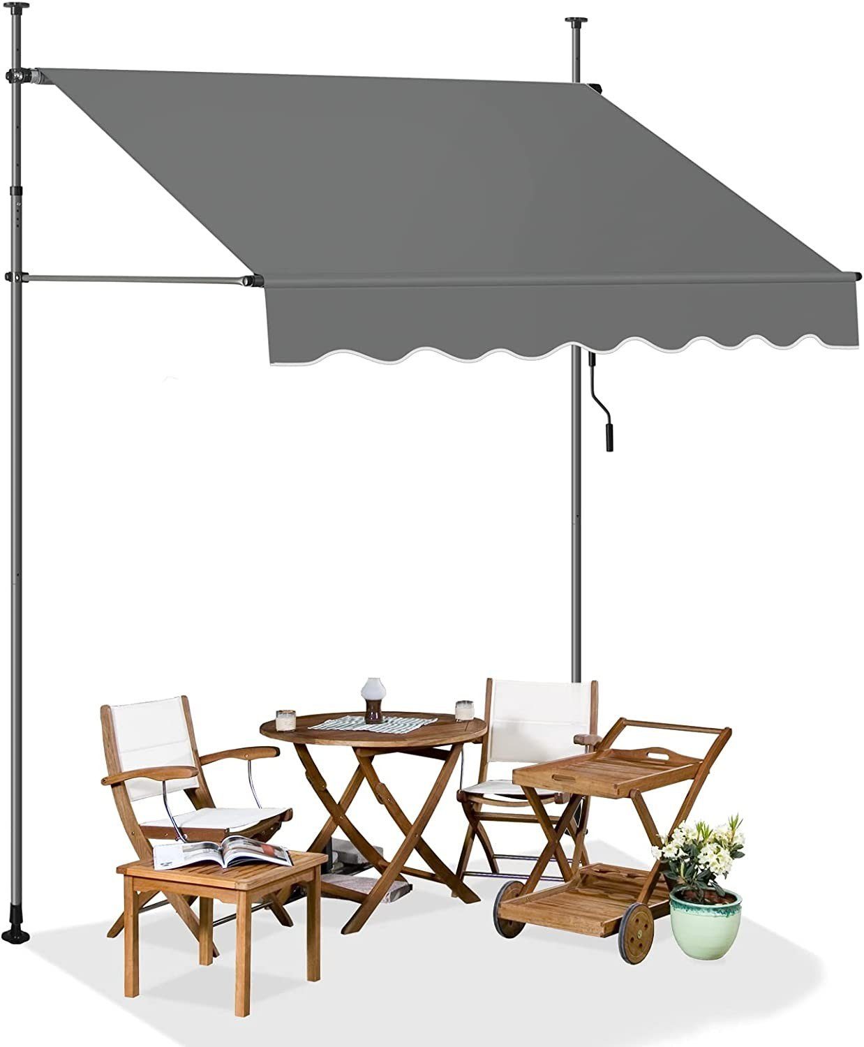 Woltu Klemmmarkise (1-St) höhenverstellbar, UV-beständig wasserdicht günstig online kaufen