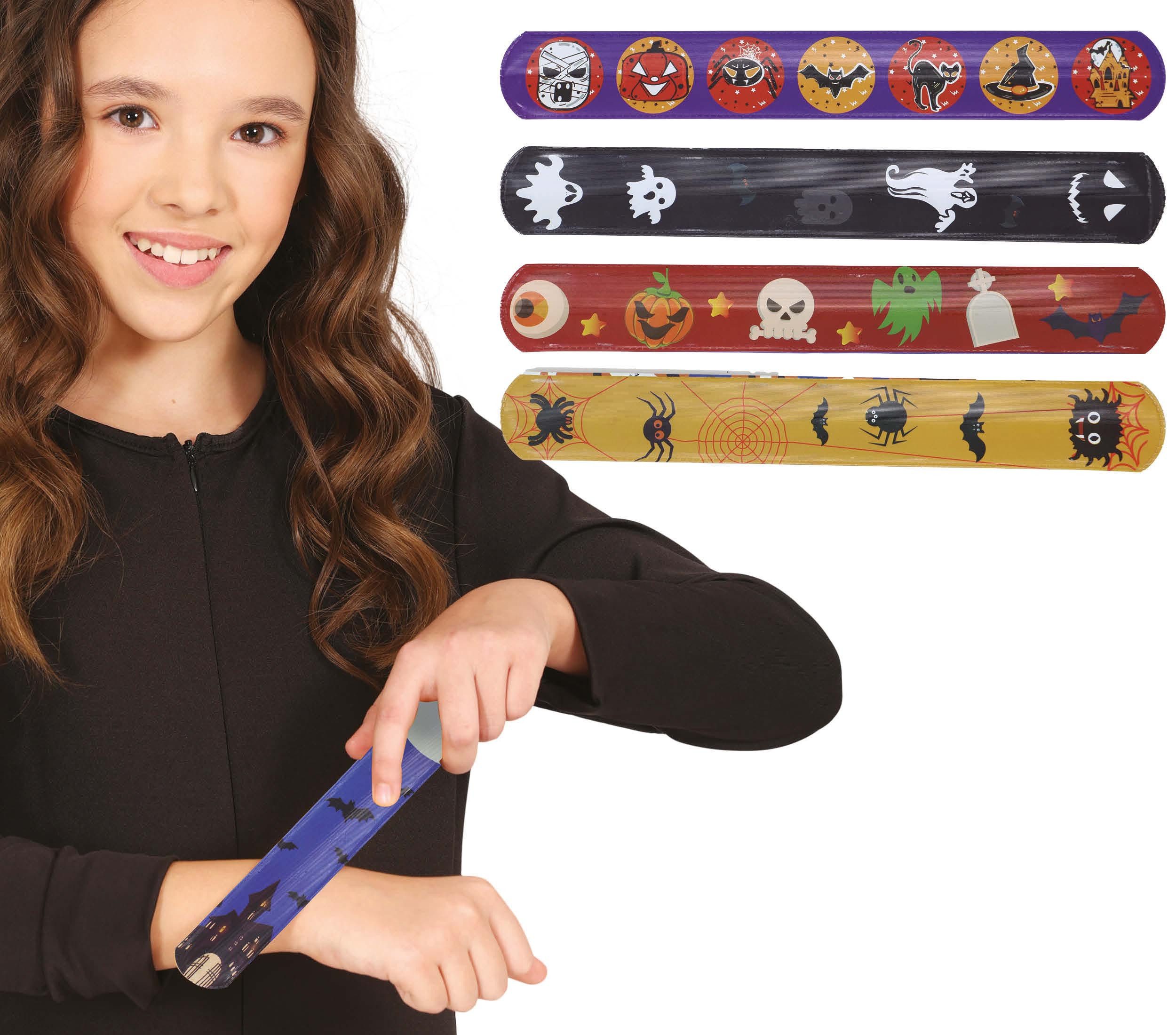 Fiestas Guirca Kostüm, Halloween Armbänder Grusel Geister Kürbis Monster Gespenster Flederm