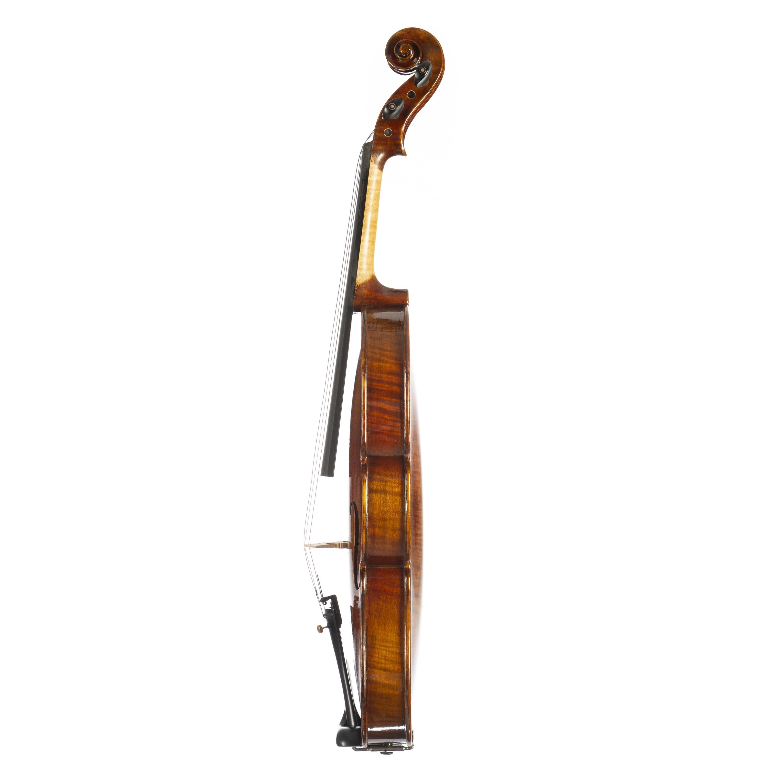 FAME Violine, Handmade Series Violine Maestro 4/4 Vollmassiver Riegelahorn Korpus Fichtendecke Ebenholz-Griffbrett Inklusive Etui Brasilholz-Bogen, Violinen / Geigen, Akustische Violinen, Handmade Series Violine, Maestro 4/4, Vollmassiver Riegelahorn