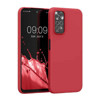 kwmobile Handyhülle Hülle für Xiaomi Redmi Note 11 / Note 11S, Hülle Silikon - Soft Handyhülle - Handy Case Cover - Rot
