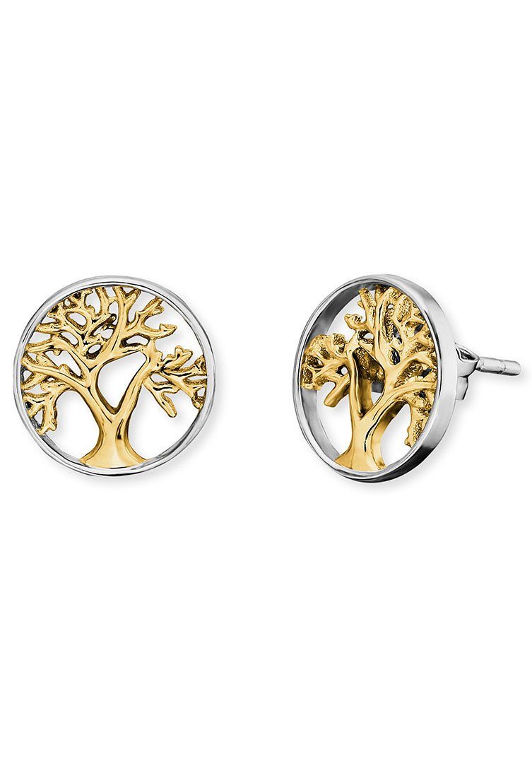 Engelsrufer Paar Ohrstecker Lebensbaum Bicolor