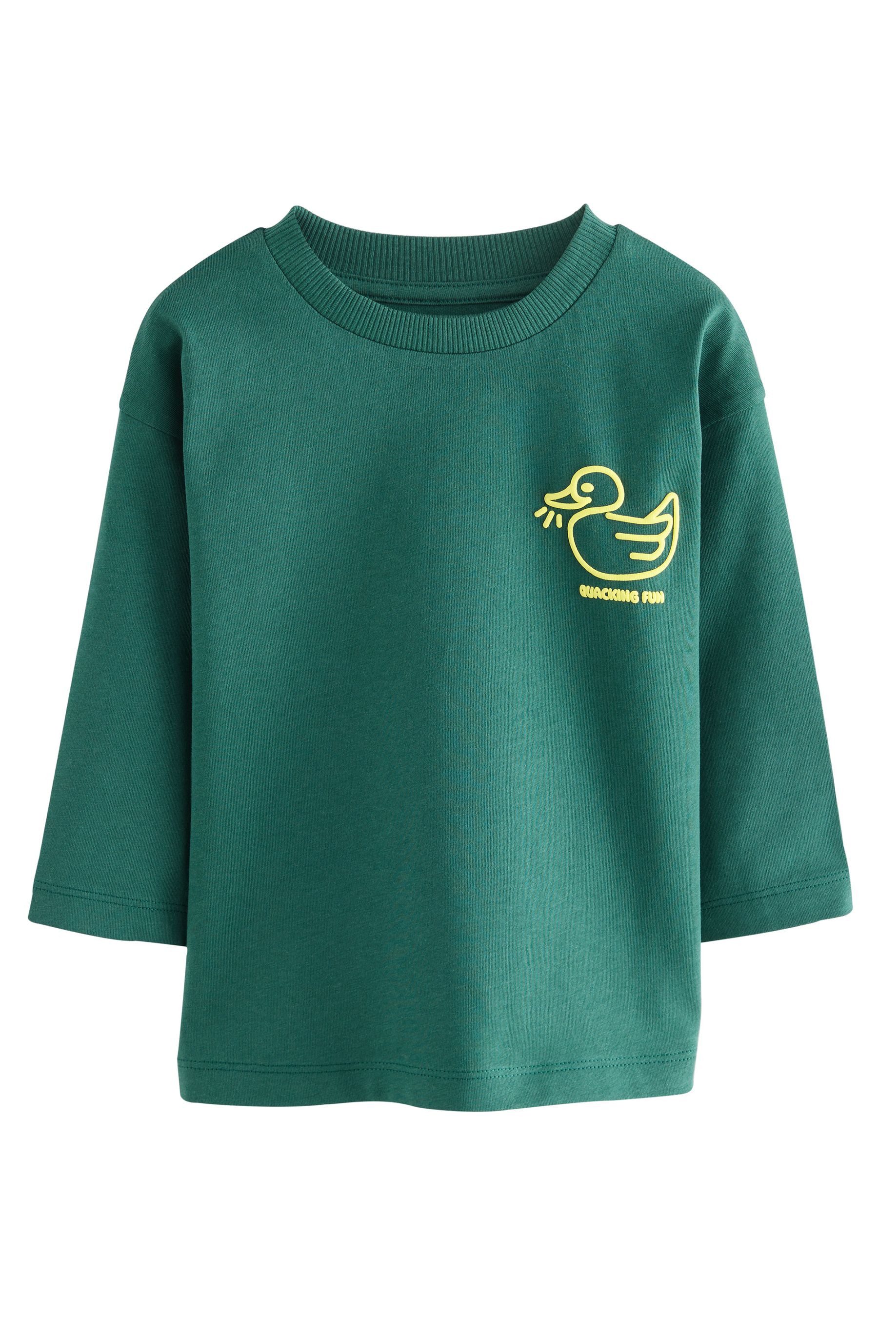 Next Langarmshirt Langarmshirt, Semi unifarben (1-tlg) günstig online kaufen