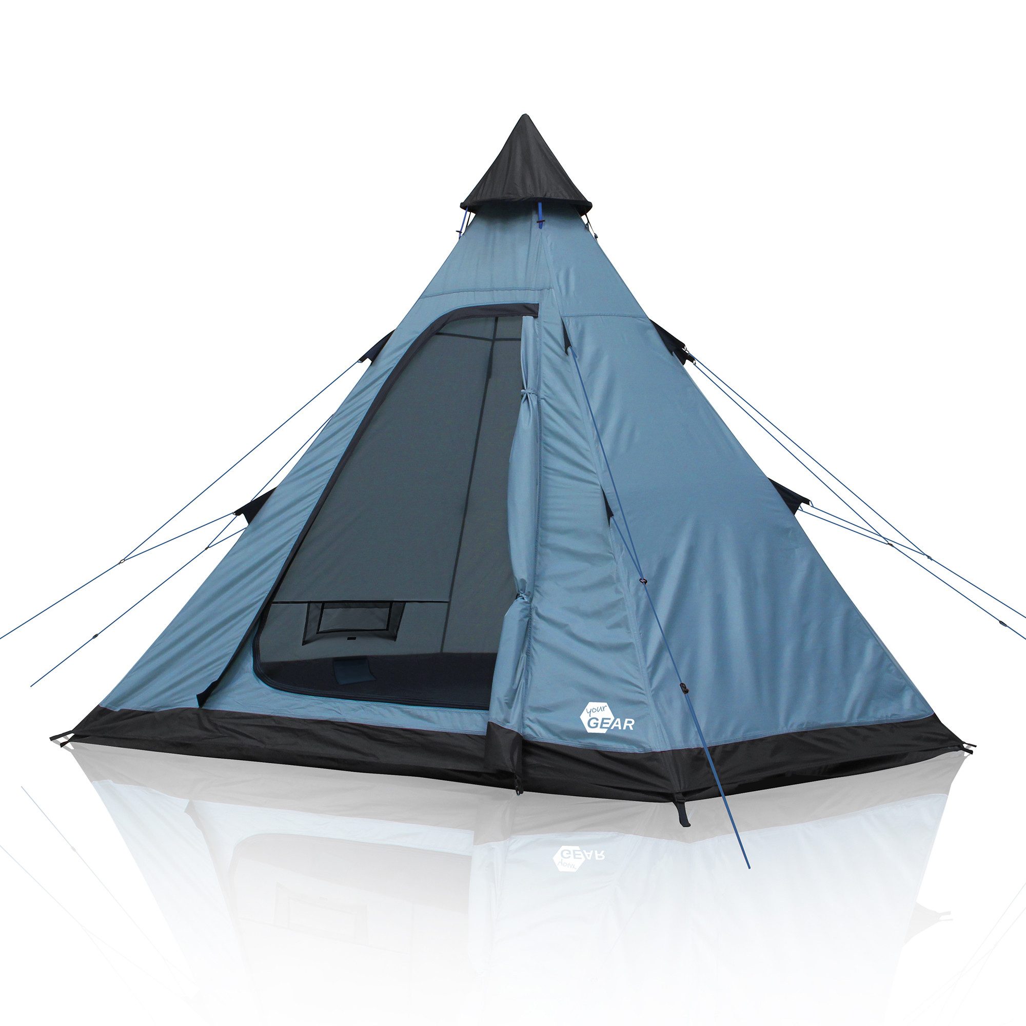 Tipi-Zelt yourGEAR Zelt Lido 290 3 Personen Tipi-Zelt Bodenwanne Stehhöhe