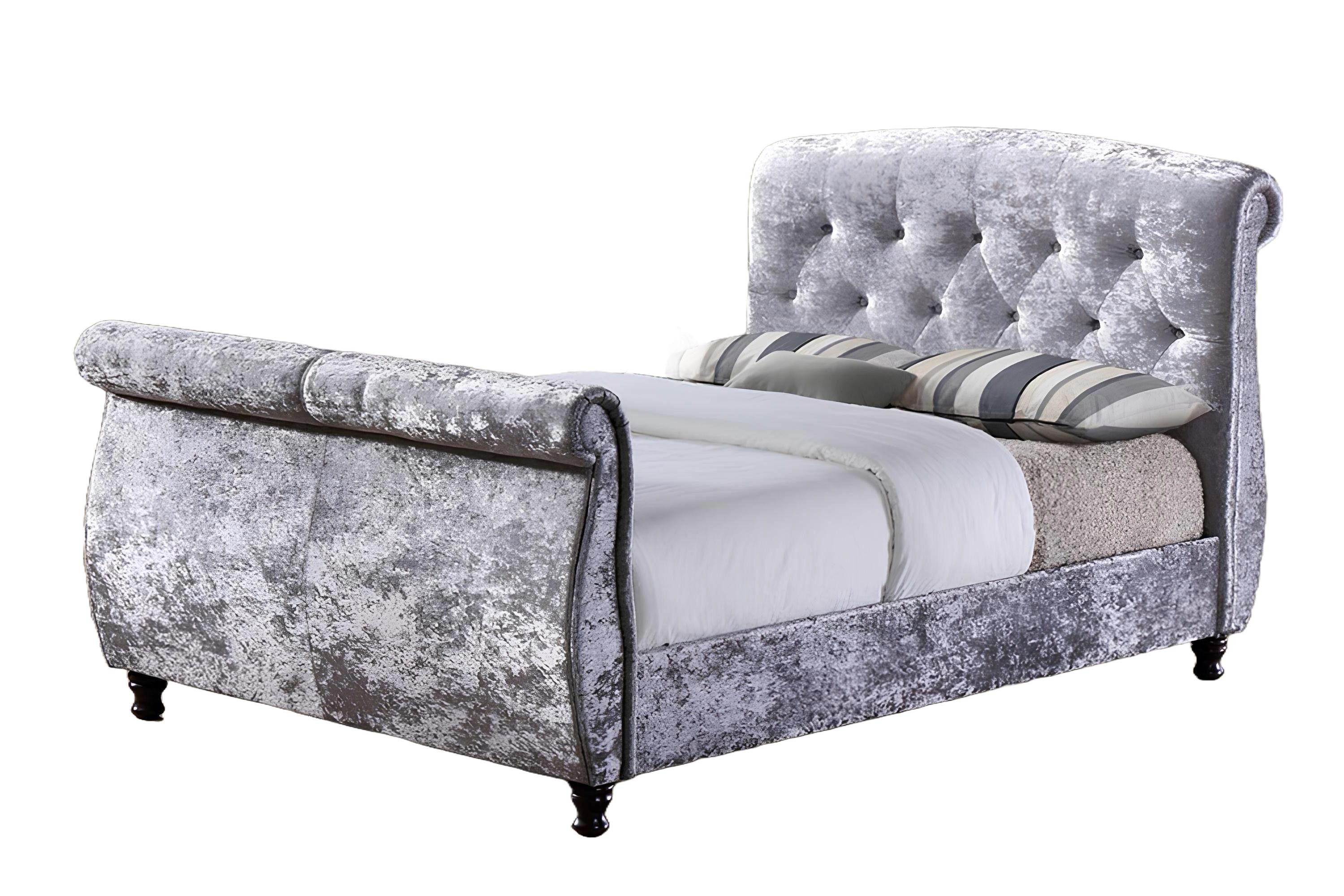 Xlmoebel Bett Luxuriöses Hotelbett mit stilvollem Design aus Stoff und Leder für das (Chesterfield Bett 4062292302831), Hergestellt in Europa