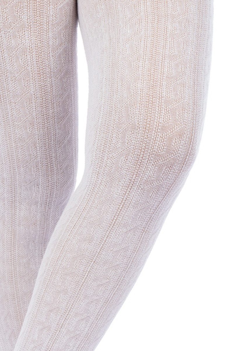 Lusana Trachtensocken Strumpfhose - DANNIE - weiß