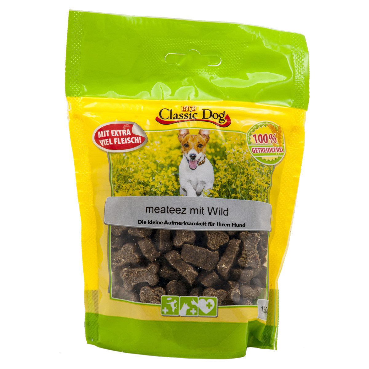 Classic Dog Meateez mit Wild 150 g - 12 Stück, für: Hund