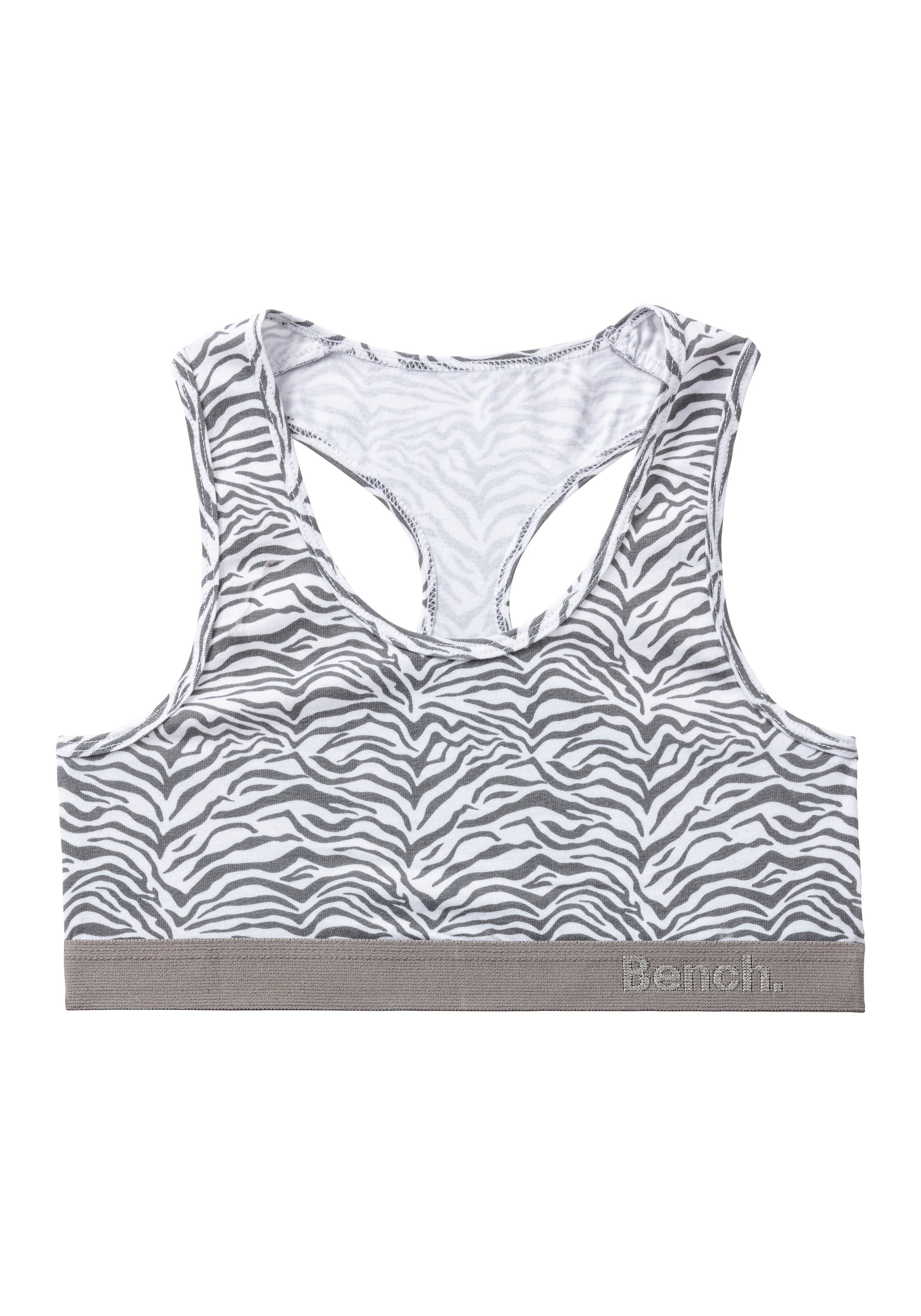 Bench. Set: Bustier (4-tlg., mit Panty) in tonigem Zebramuster