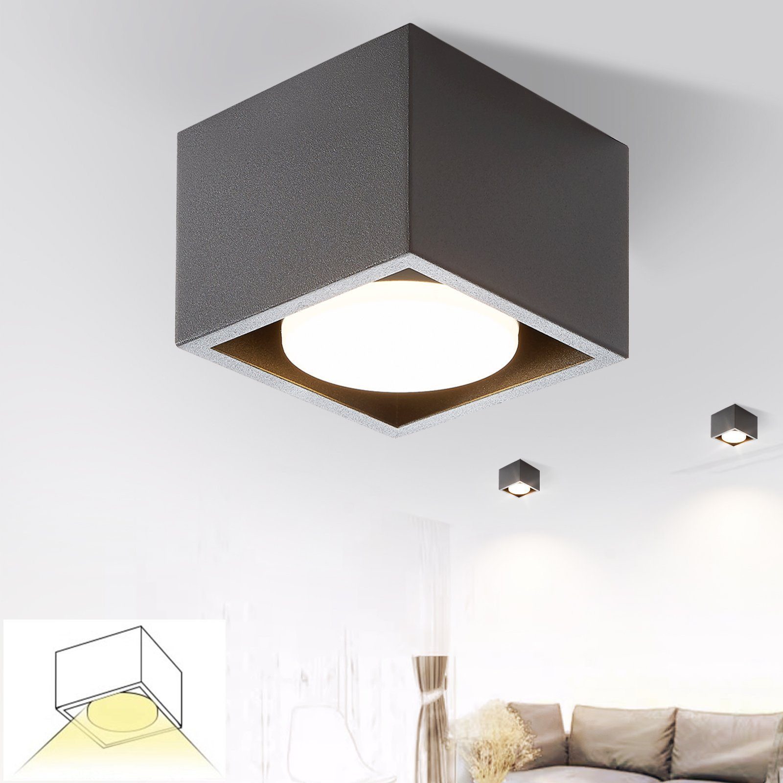 Nettlife LED Deckenstrahler Weiß Aufbau Aufputz günstig online kaufen
