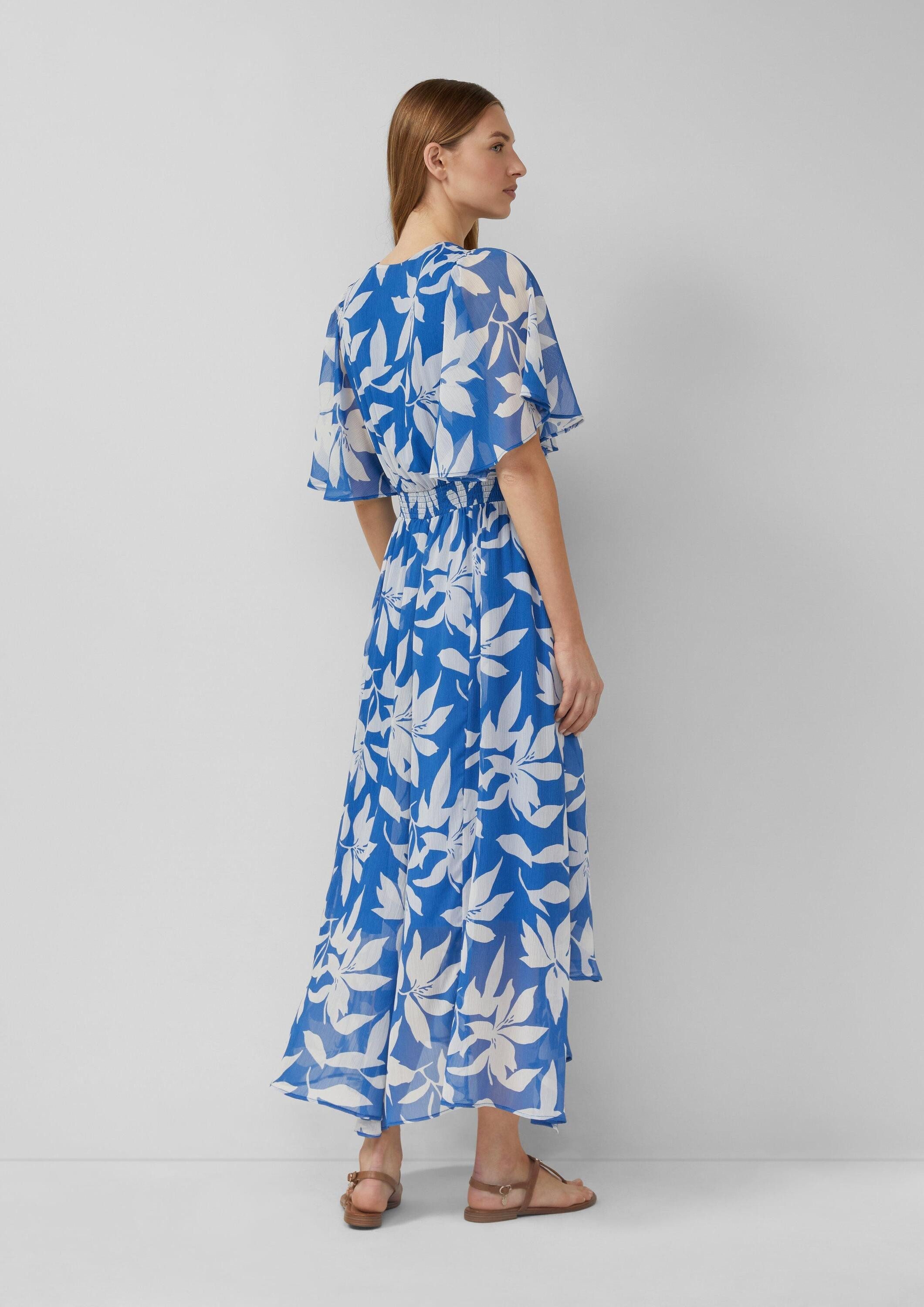 s.Oliver Maxikleid Kleid Maxikleid aus Chiffon mit gesmokter Taille