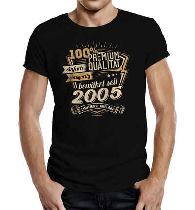 Rahmenlos T-Shirt »als Geschenk zum 18. Geburtstag - Premium bewährt seit 2005«