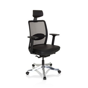 hjh OFFICE Drehstuhl Luxus Chefsessel SENATOR PRO Leder/Netzstoff (1 St), Bürostuhl ergonomisch