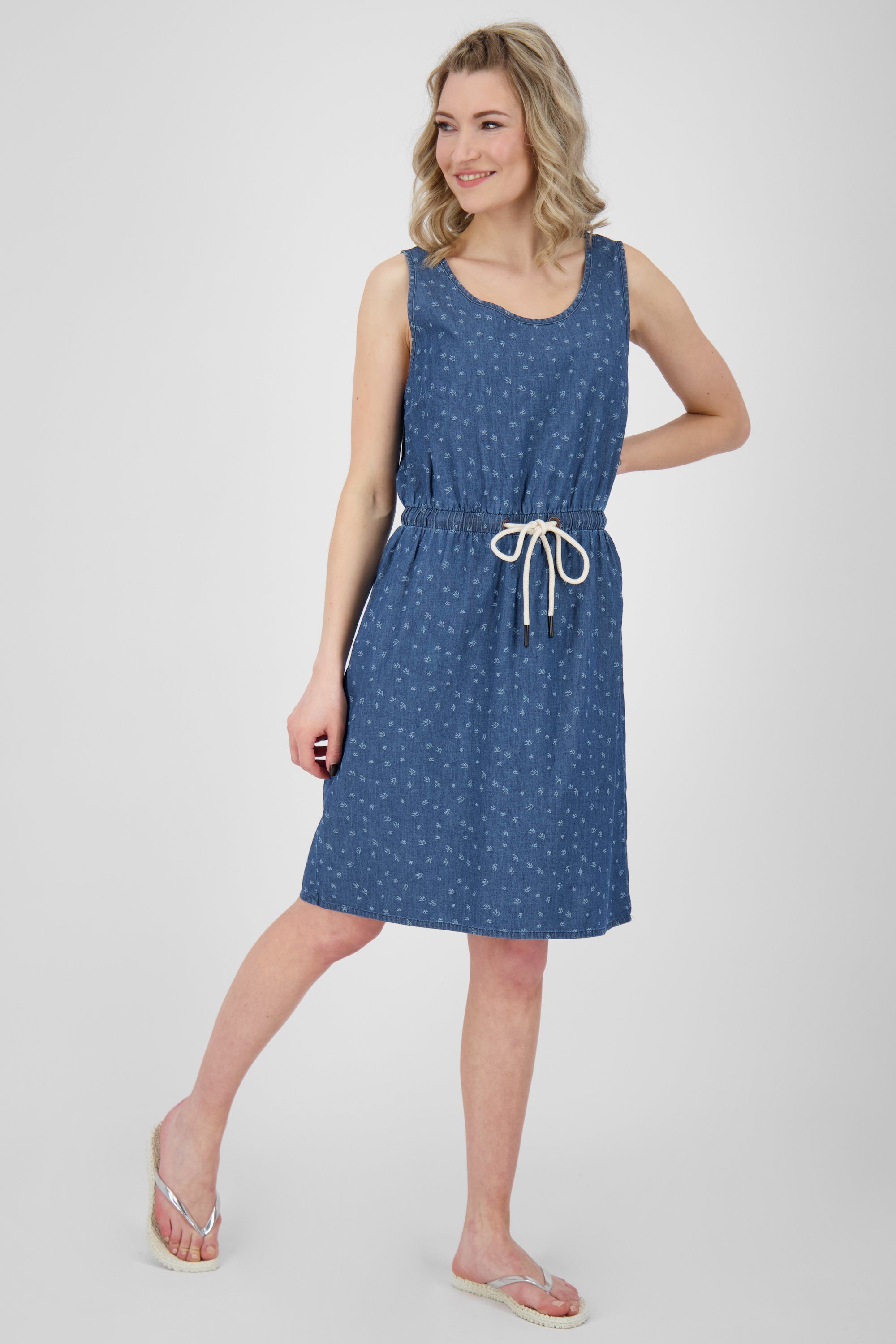 Kickin Top Sommerkleid Kleid dark Sommerkleid, B denim Dress DNM DojaAK Alife Damen &