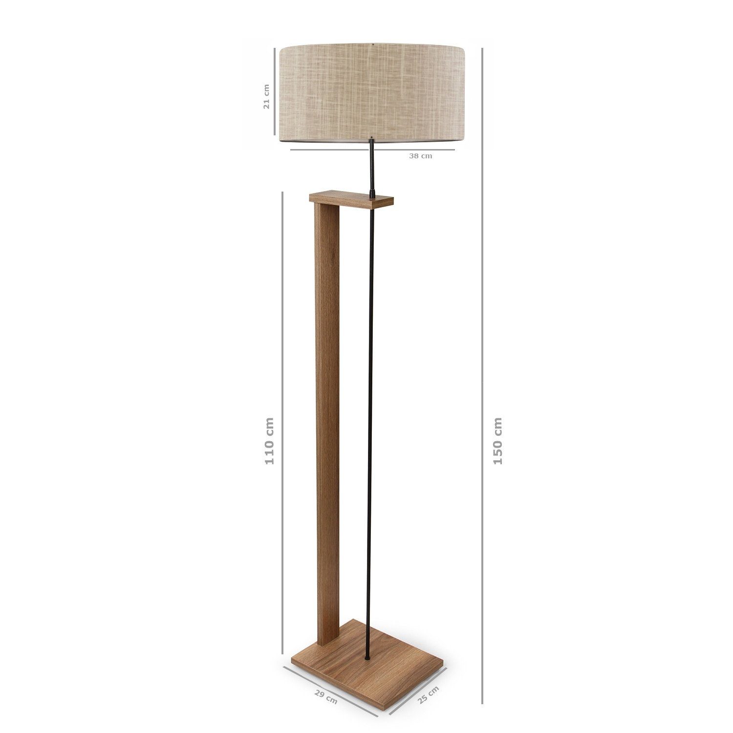 Opviq Stehlampe AYDAXL, Beige, 21 100% cm, 38 x PVC